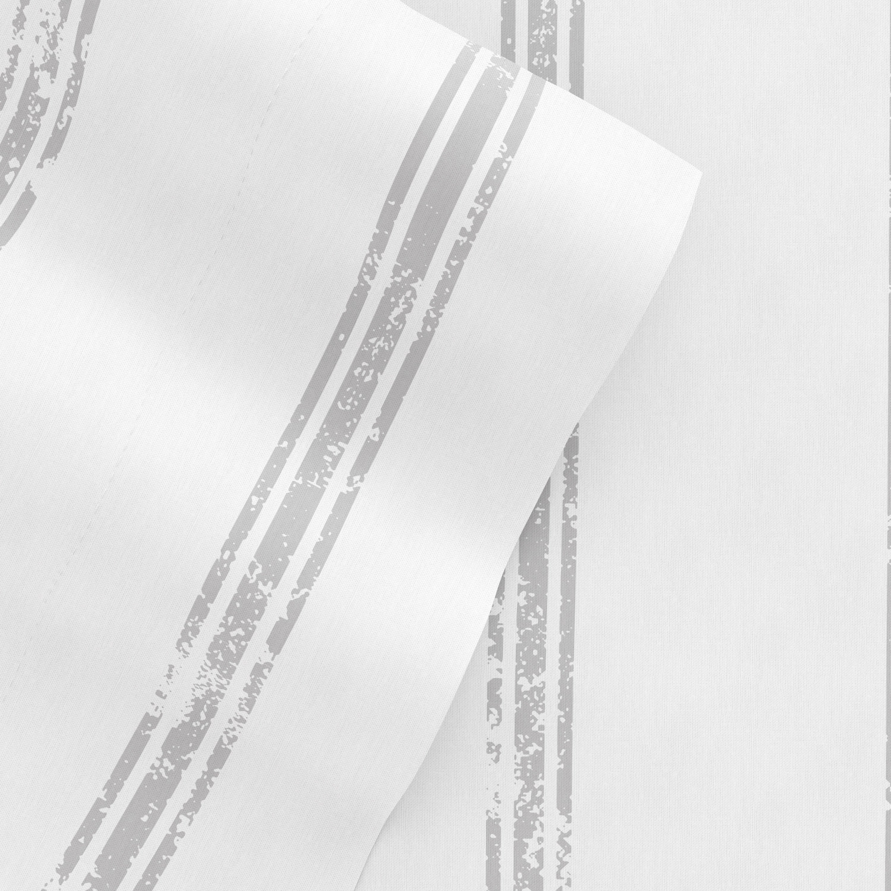 Distressed Line 4-Piece Patterned Sheet Set