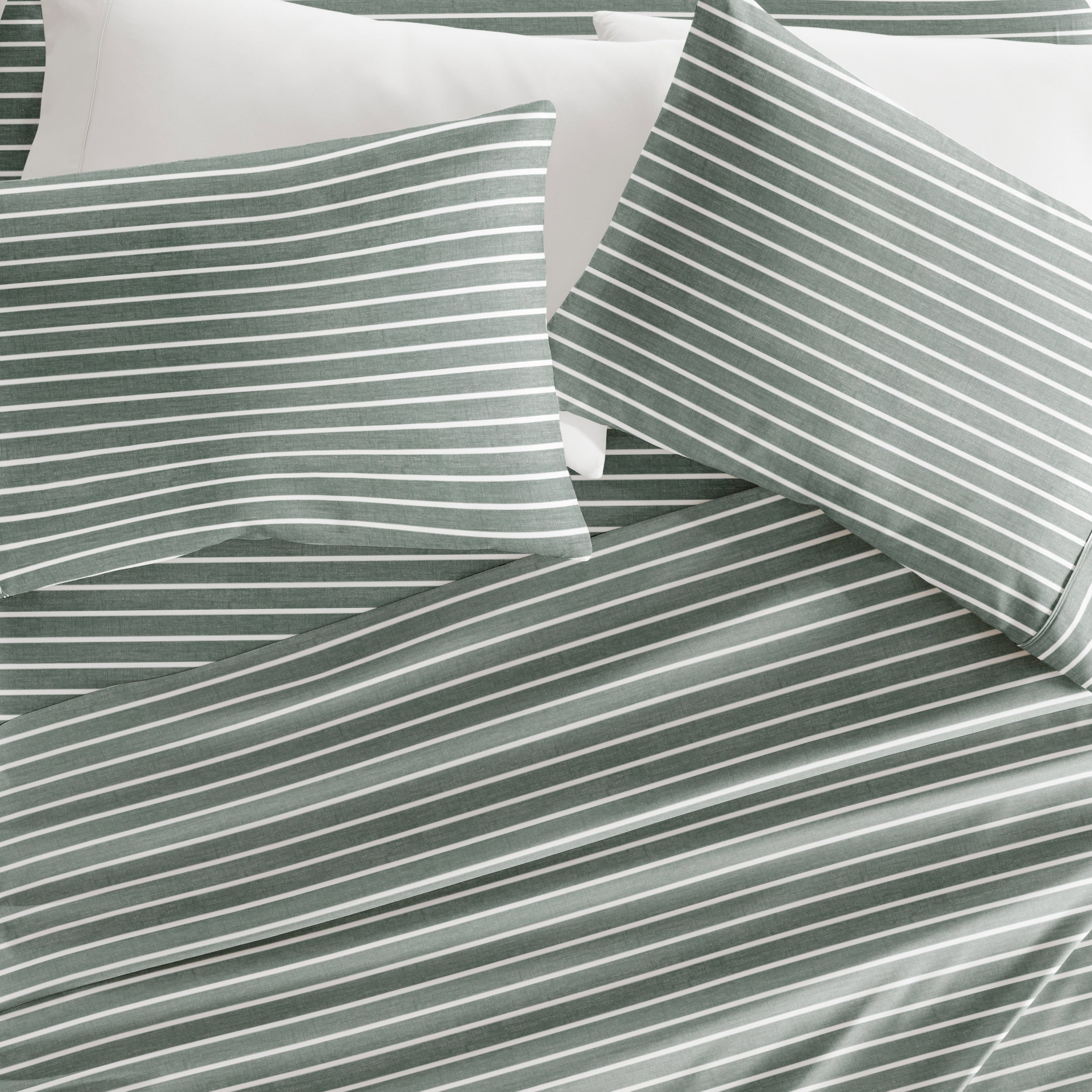 Distressed Awning Stripe 4-Piece Patterned Sheet Set