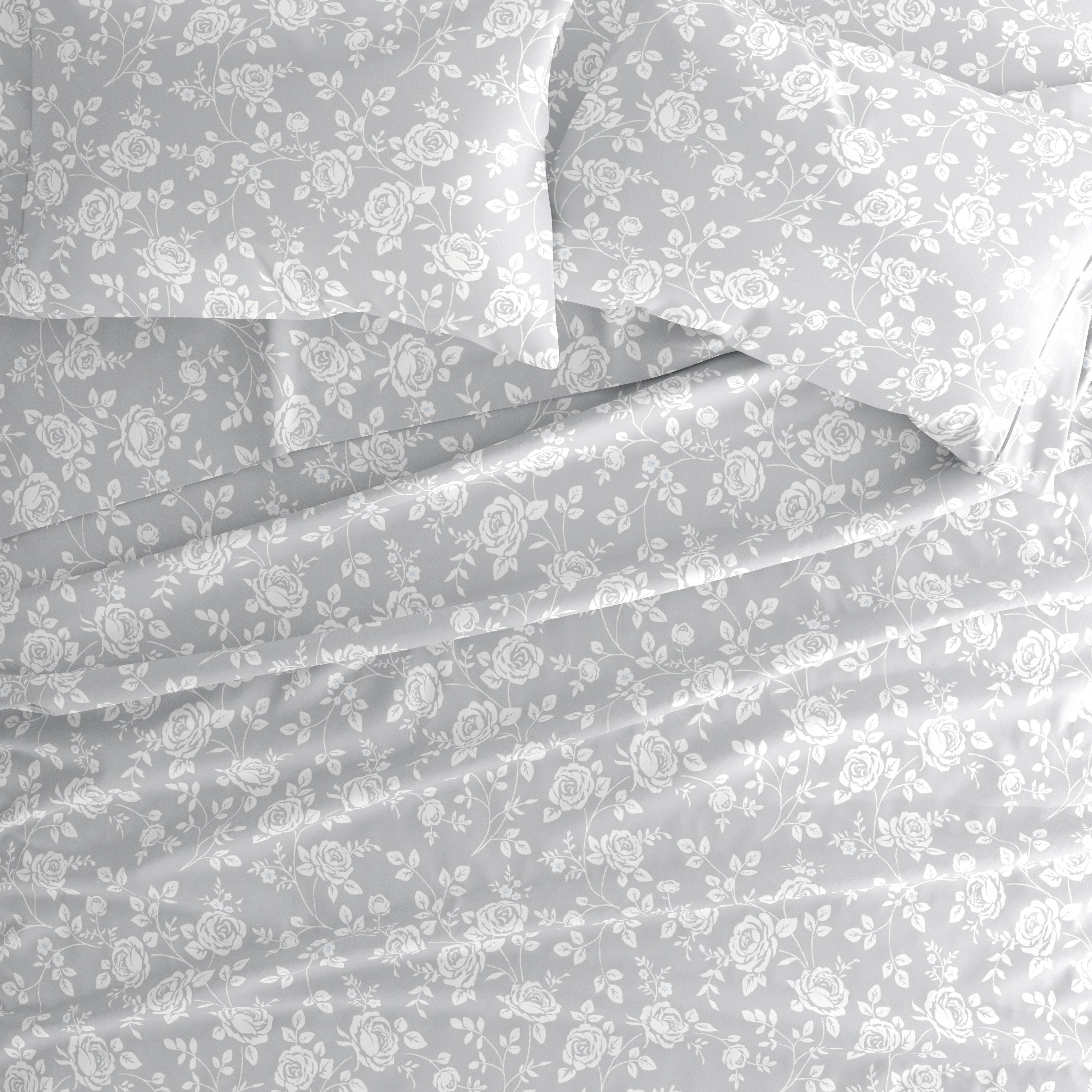 Rose 4-Piece Patterned Sheet Set