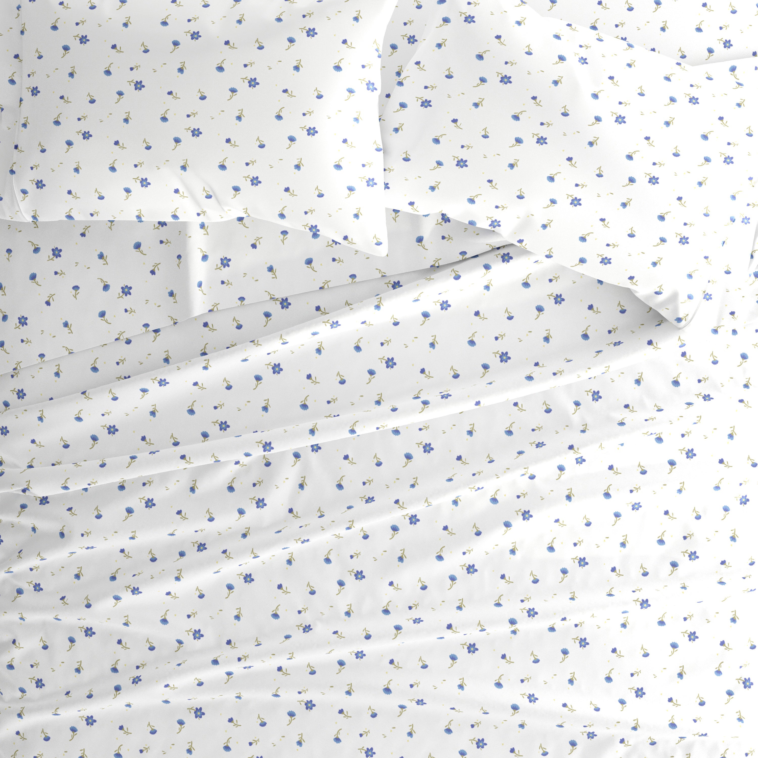 Soft Floral 4-Piece Patterned Sheet Set