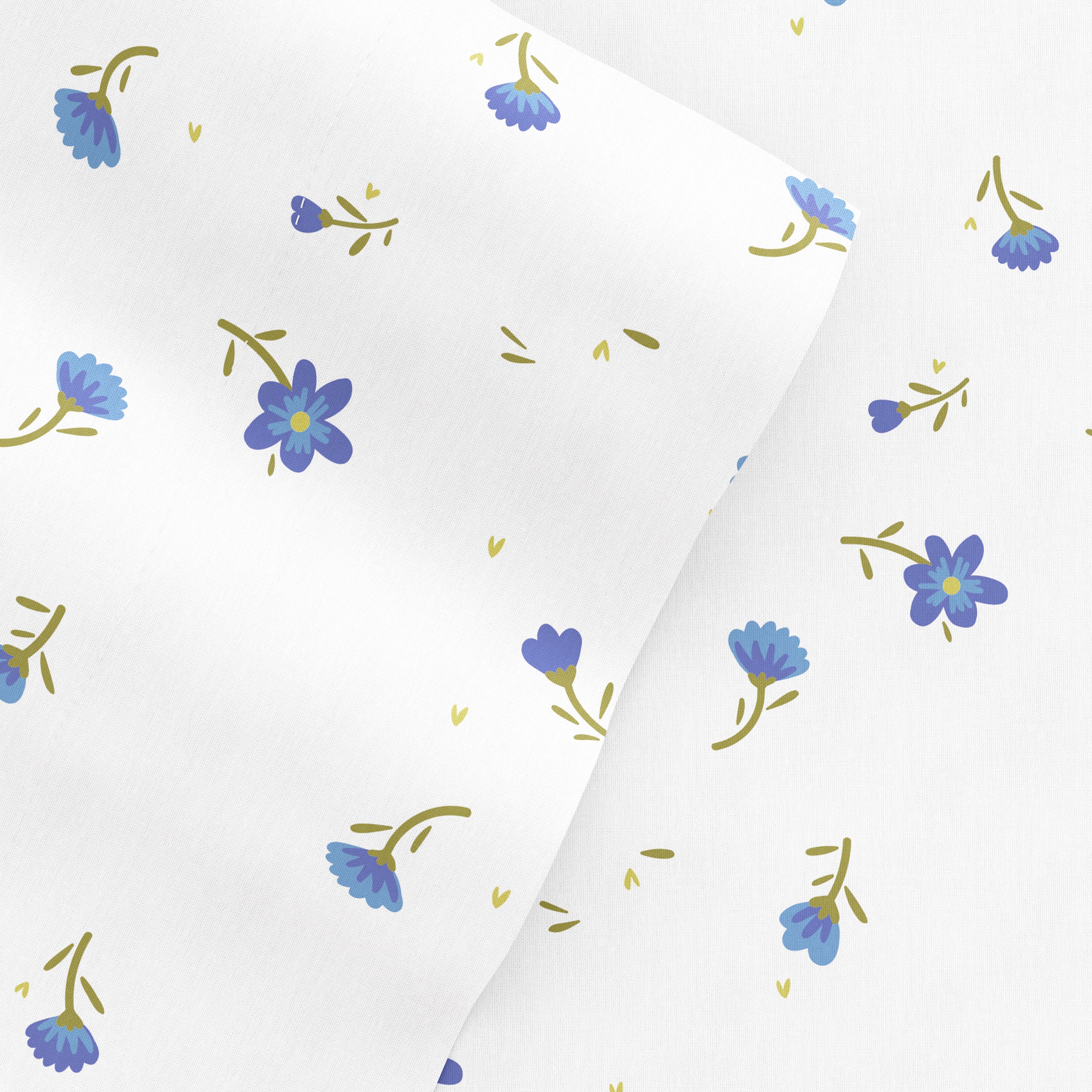 Soft Floral 4-Piece Patterned Sheet Set
