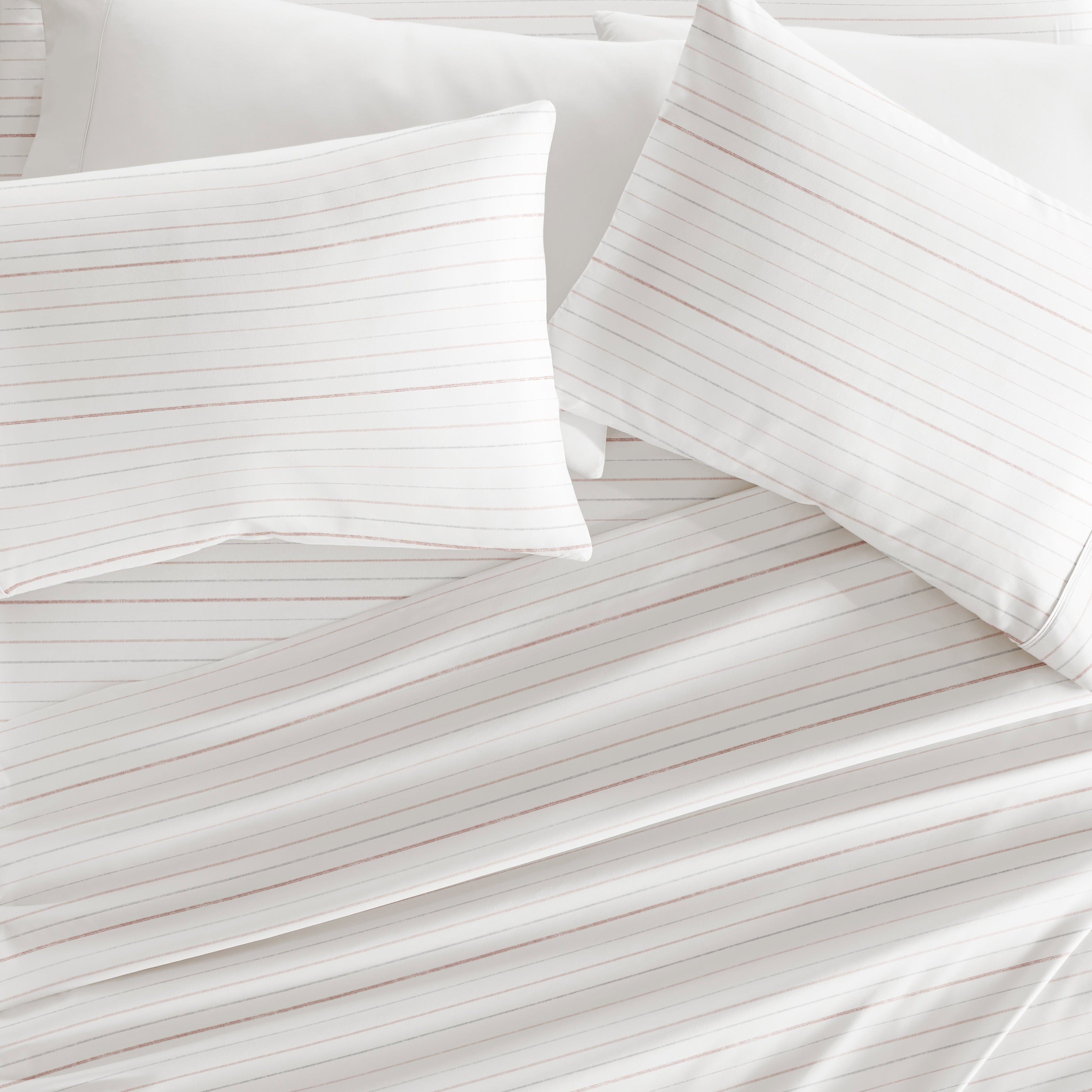 Soft Stitch Stripe 4-Piece Patterned Sheet Set