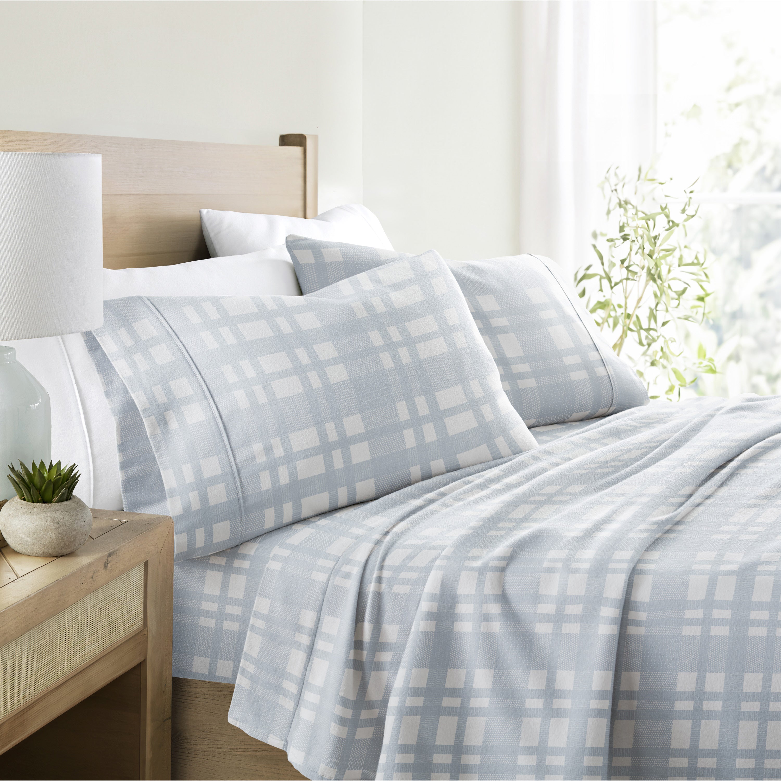 Woven 4-Piece 100% Cotton Flannel Sheet Set