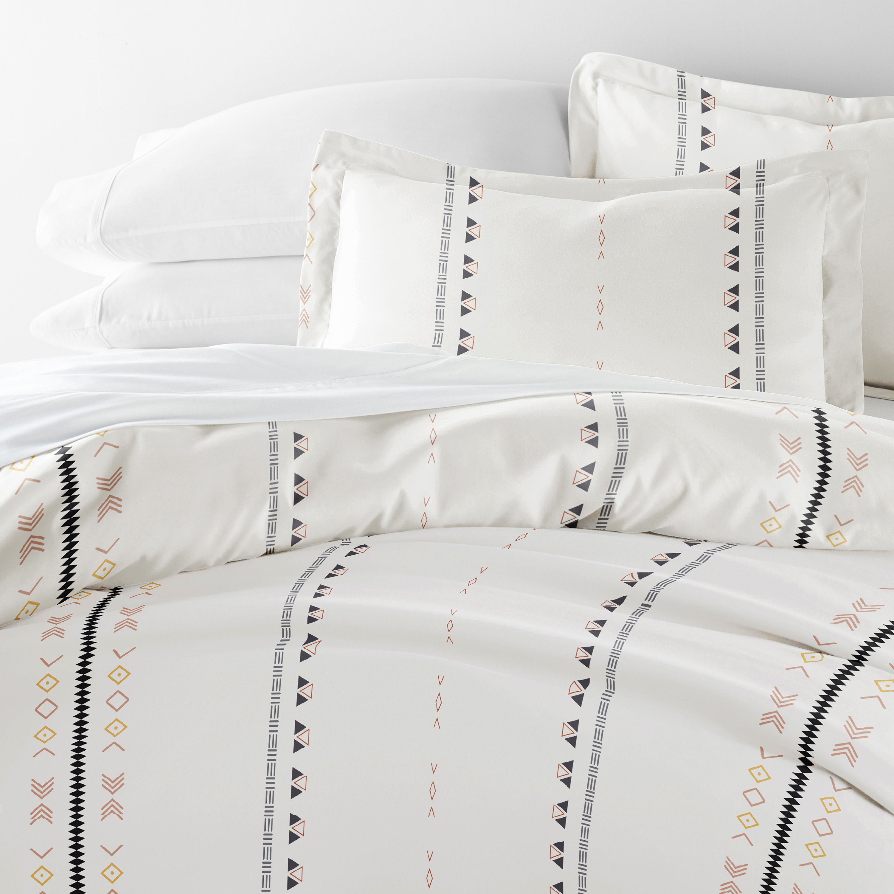 Natural Geo Lines Patterned Duvet Cover Set