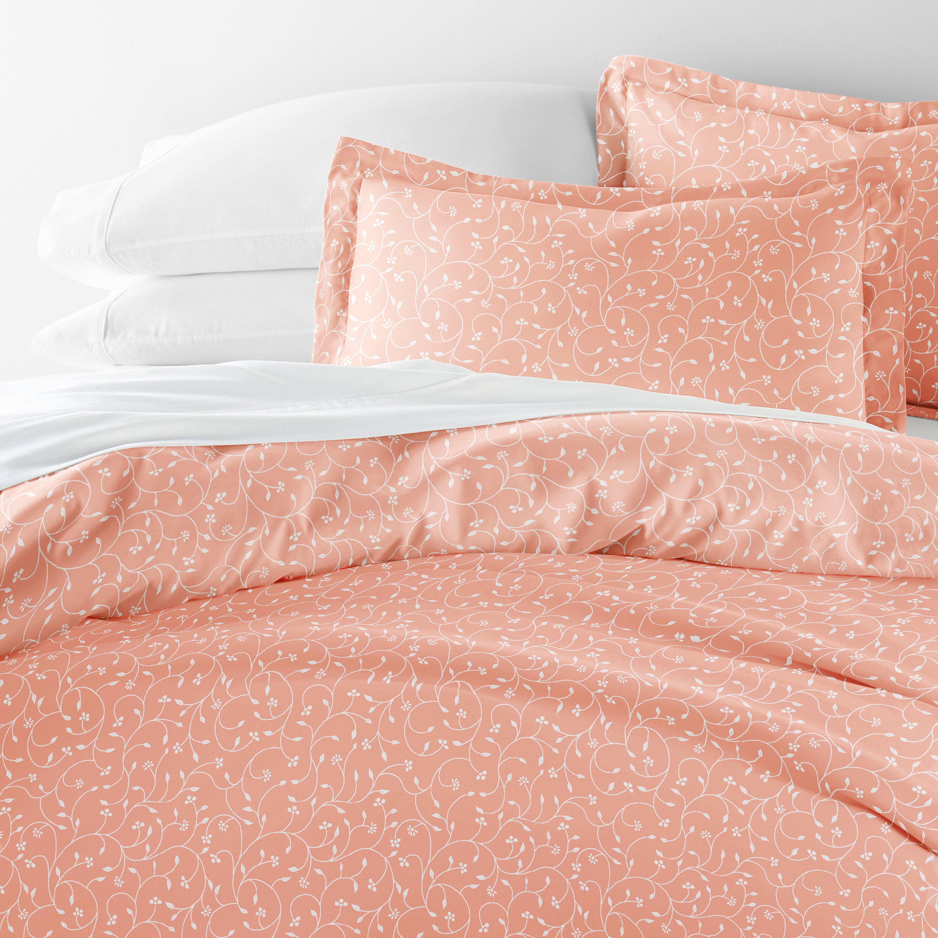 Pink Buds Patterned Duvet Cover Set