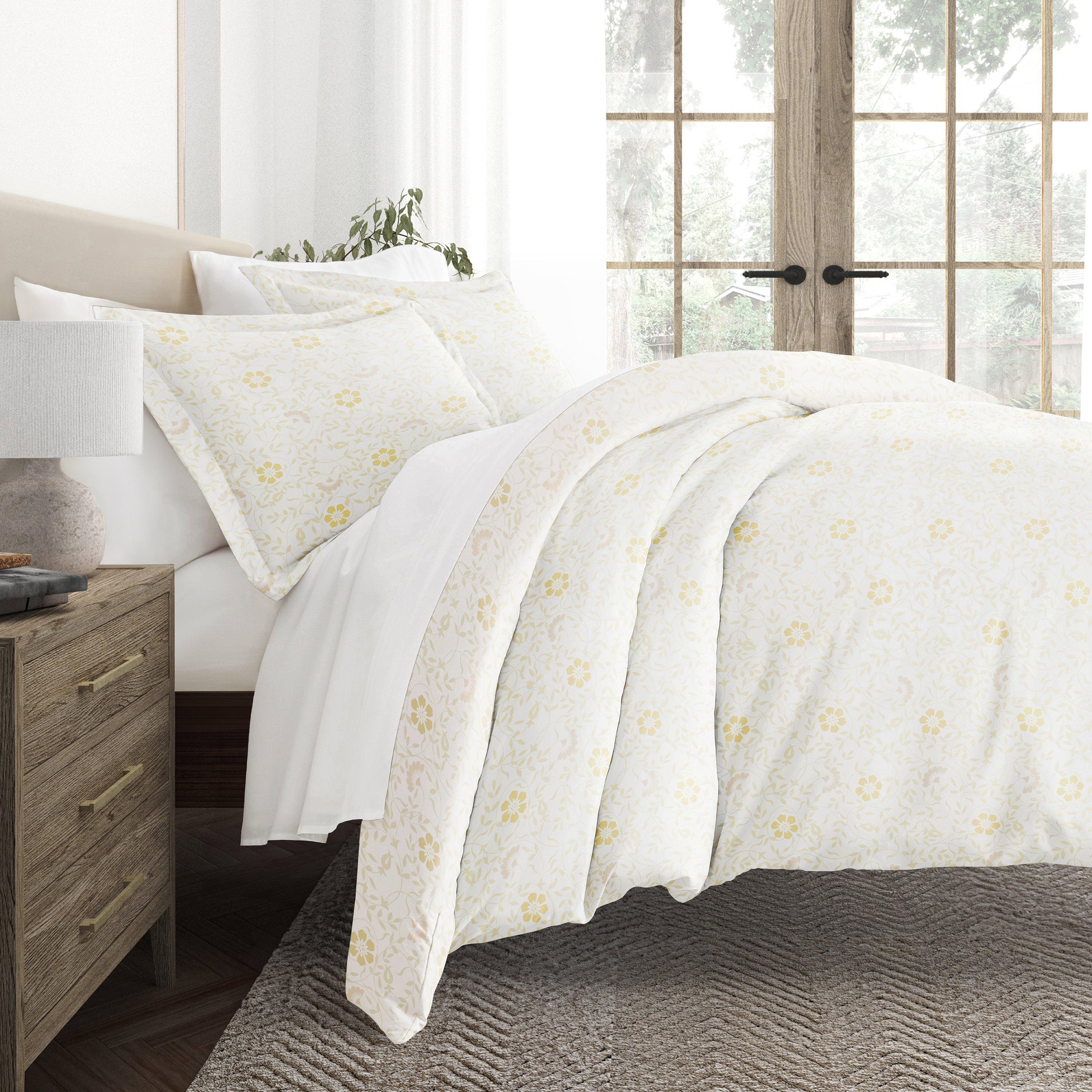 Spring Vines Patterned Duvet Cover Set