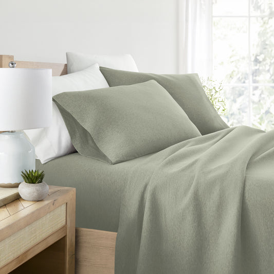 Jersey Knit Sheets - 100% Cotton - Ultra Soft - 4 Piece Sheet Set - Four Way Stretch