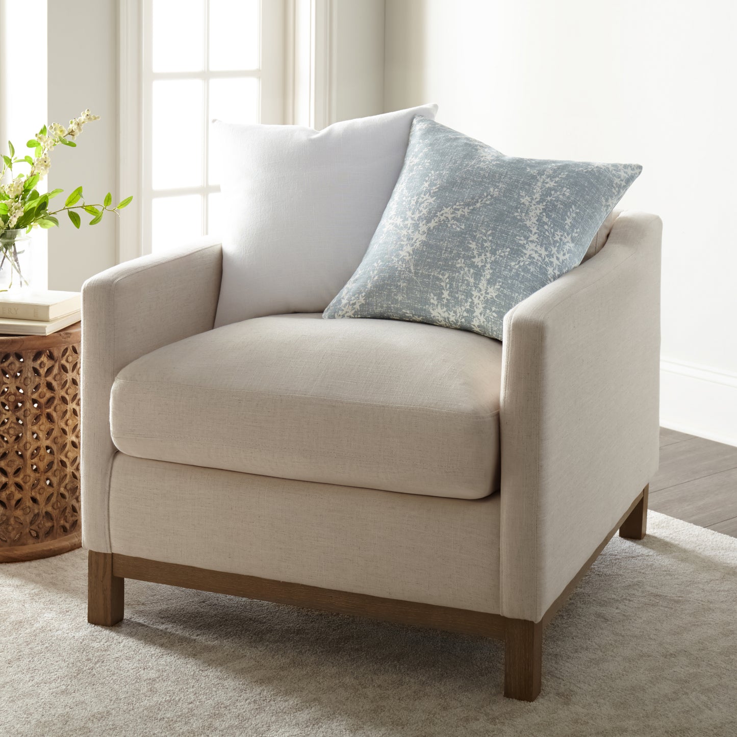 2-Pack Cotton Slub Decor Throw Pillows in Willow