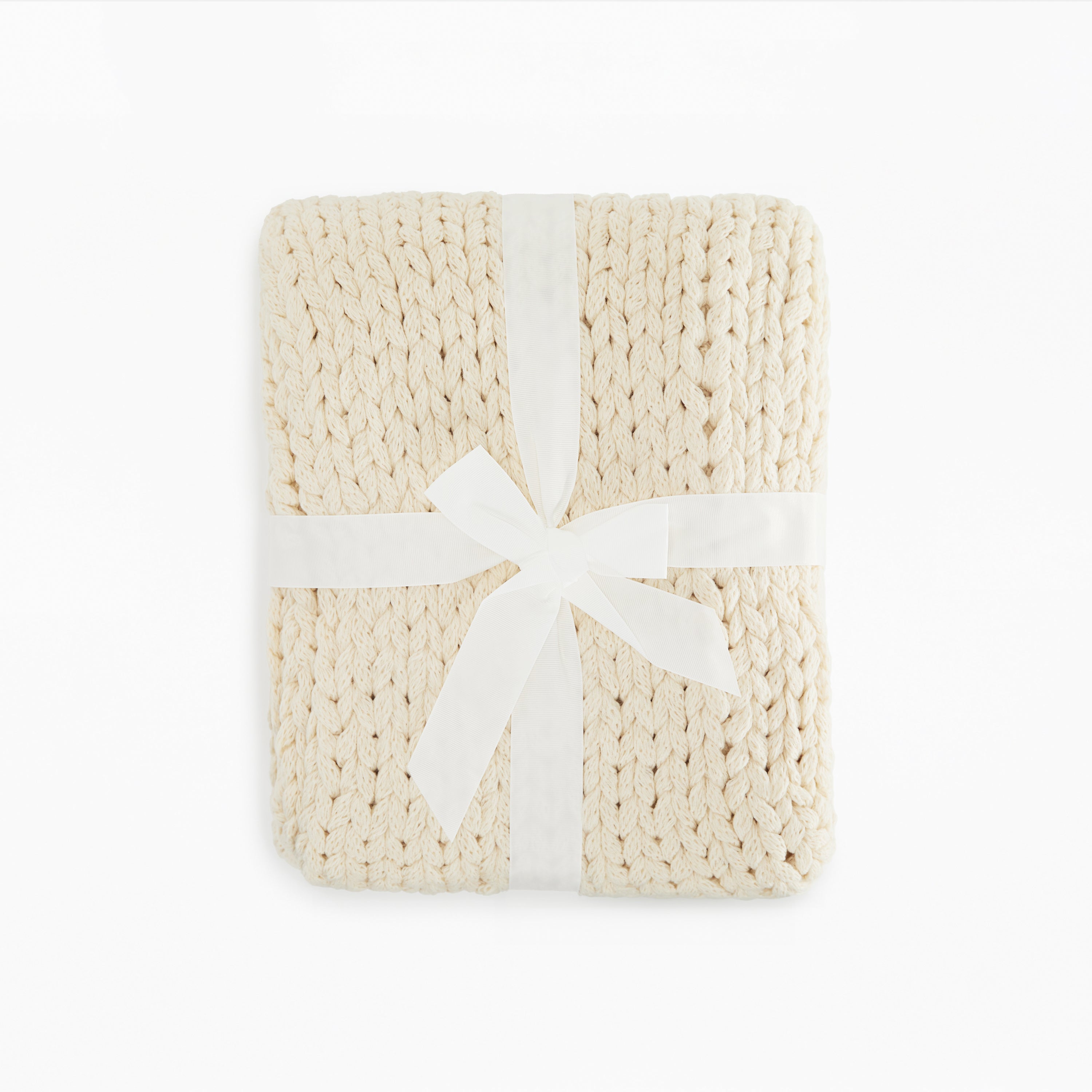 Chunky Hand-Knit Oversized Throw Blanket