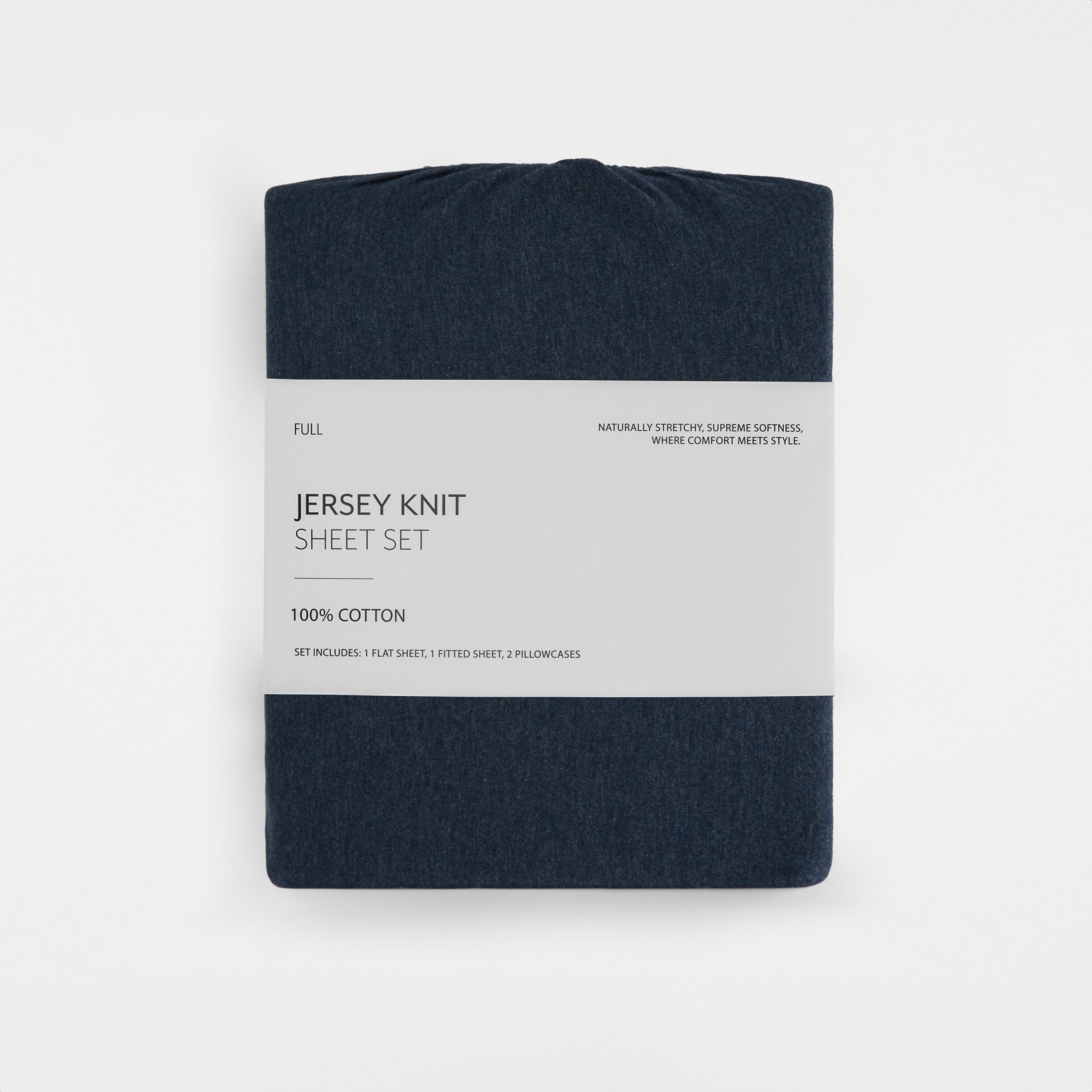 4-Piece 100% Cotton Jersey Knit Sheet Set