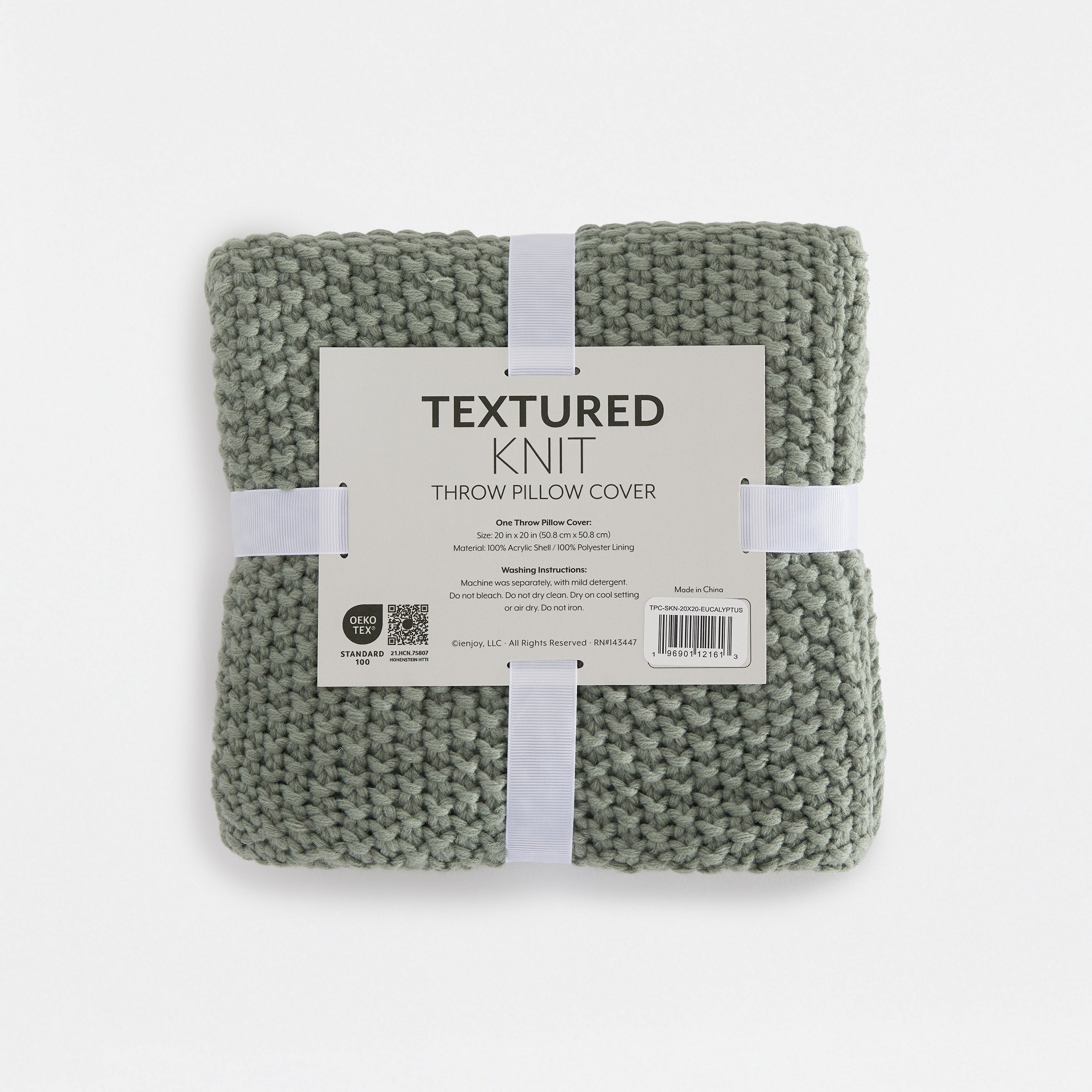 Seed Stitch Knit Acrylic Decor Throw Pillow Cover