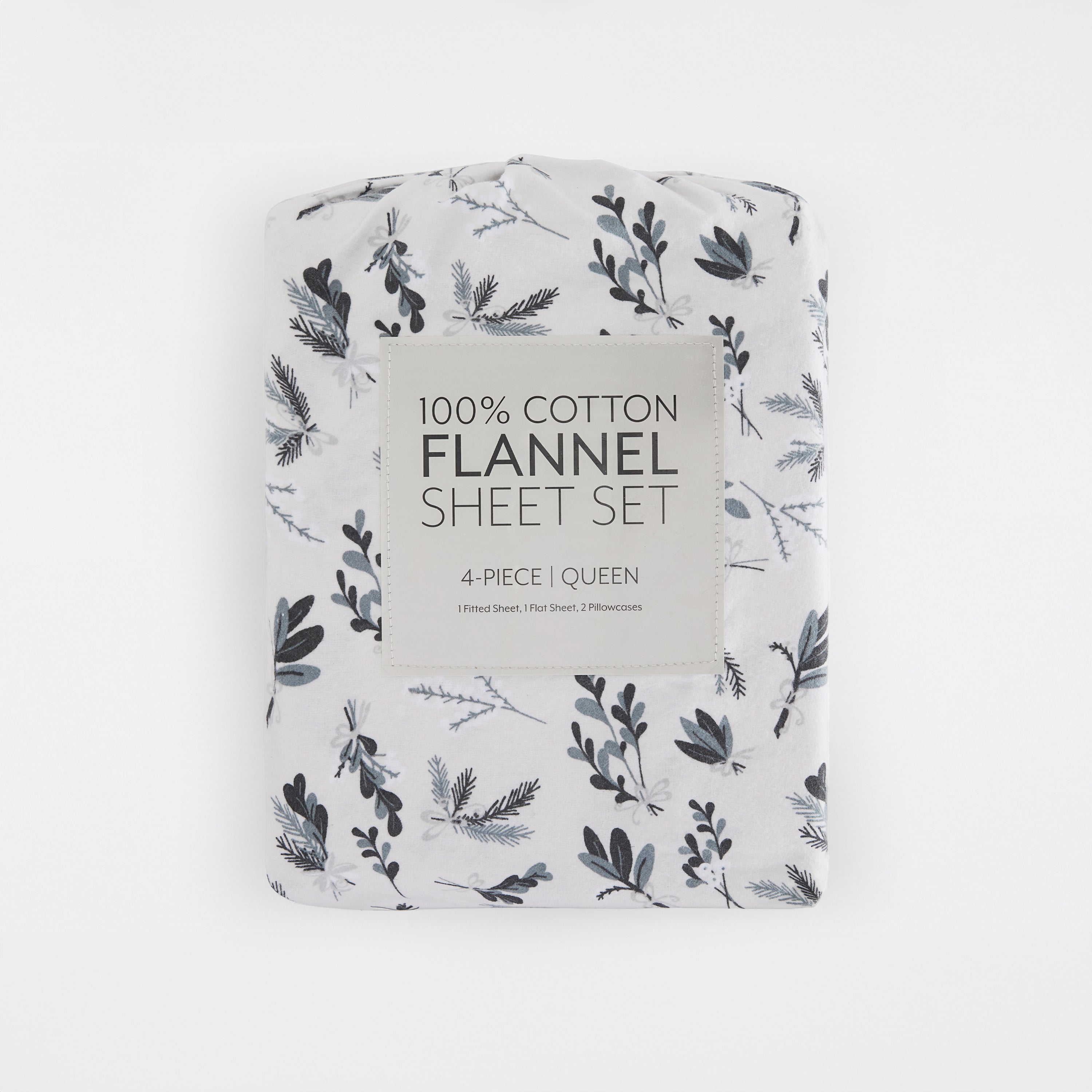 Flower Bunch 4-Piece 100% Cotton Flannel Sheet Set