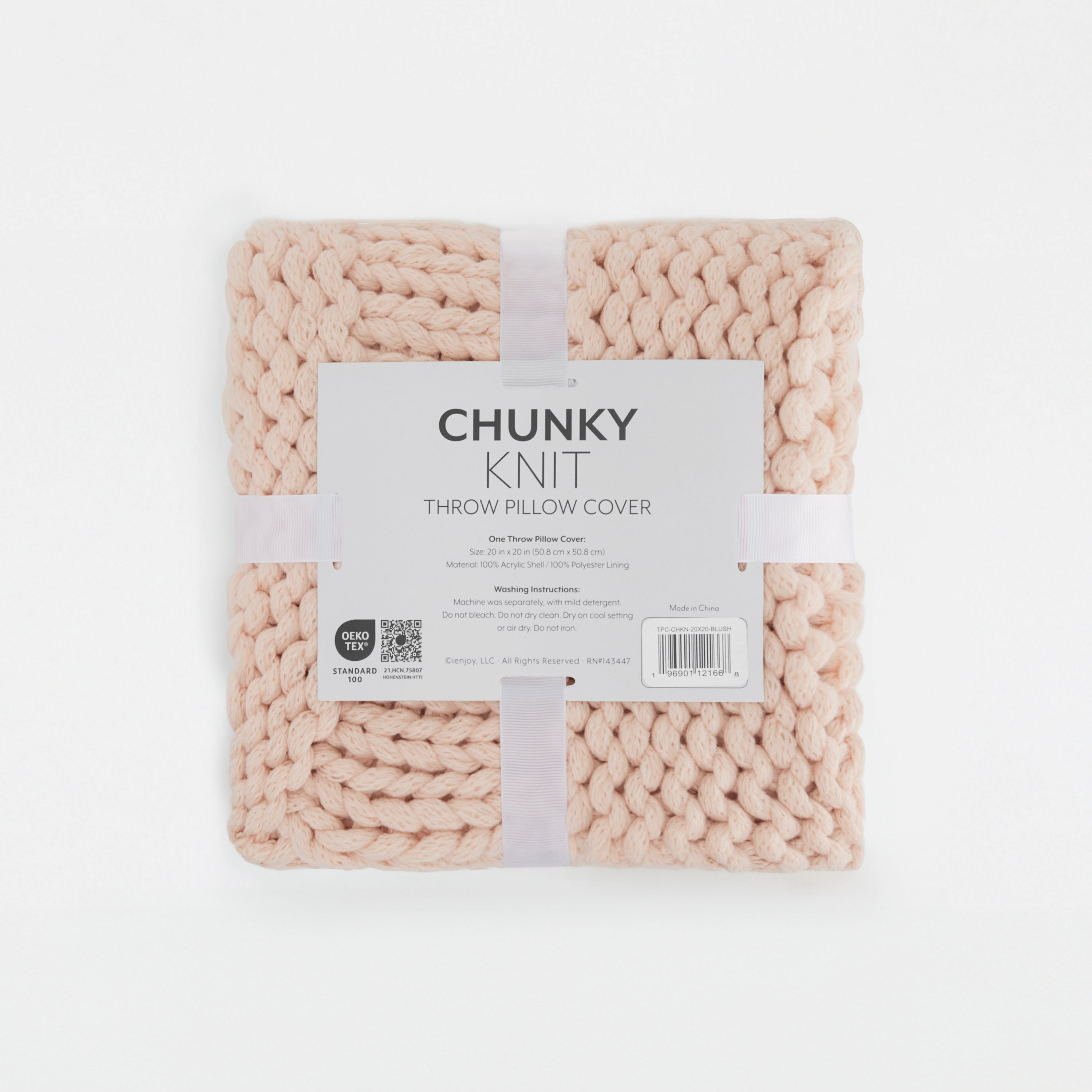 Cozy Chunky Knit Acrylic Decor Throw Pillow Cover