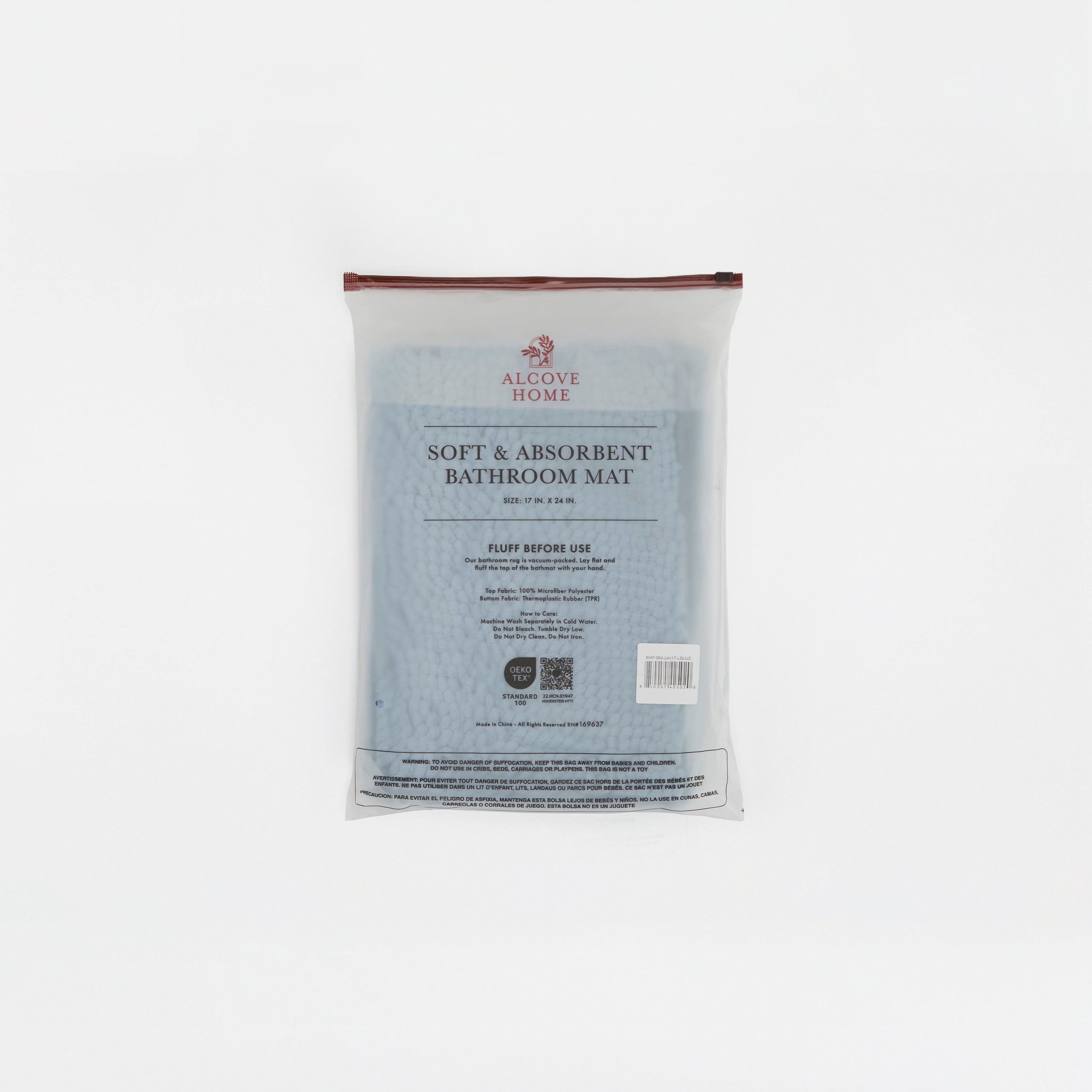 Ultra-Plush Bath Mat, Soft and Absorbent Chenille with Anti-Skid Rubber Backing