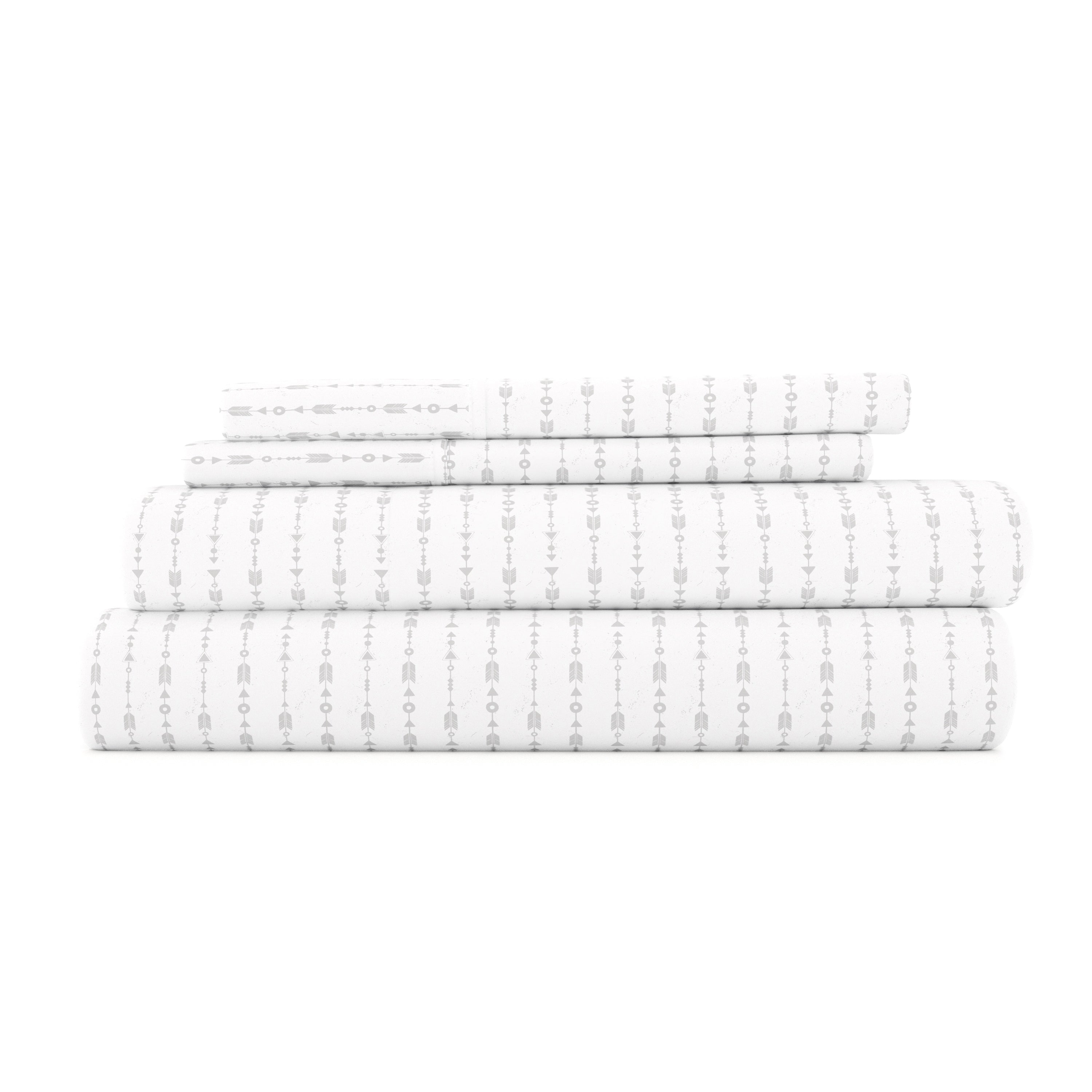 Beaded Arrows 4-Piece Patterned Sheet Set