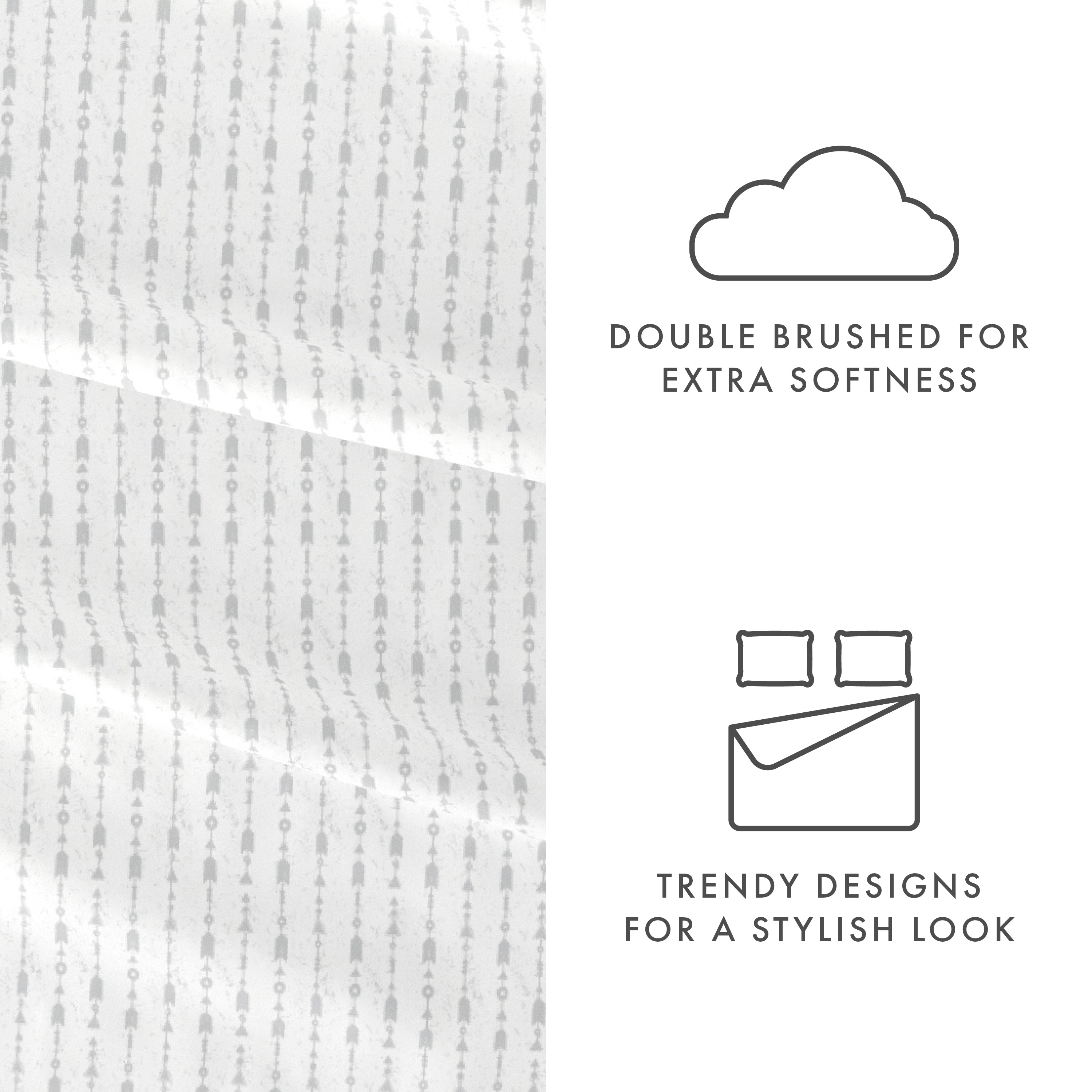 Beaded Arrows 4-Piece Patterned Sheet Set