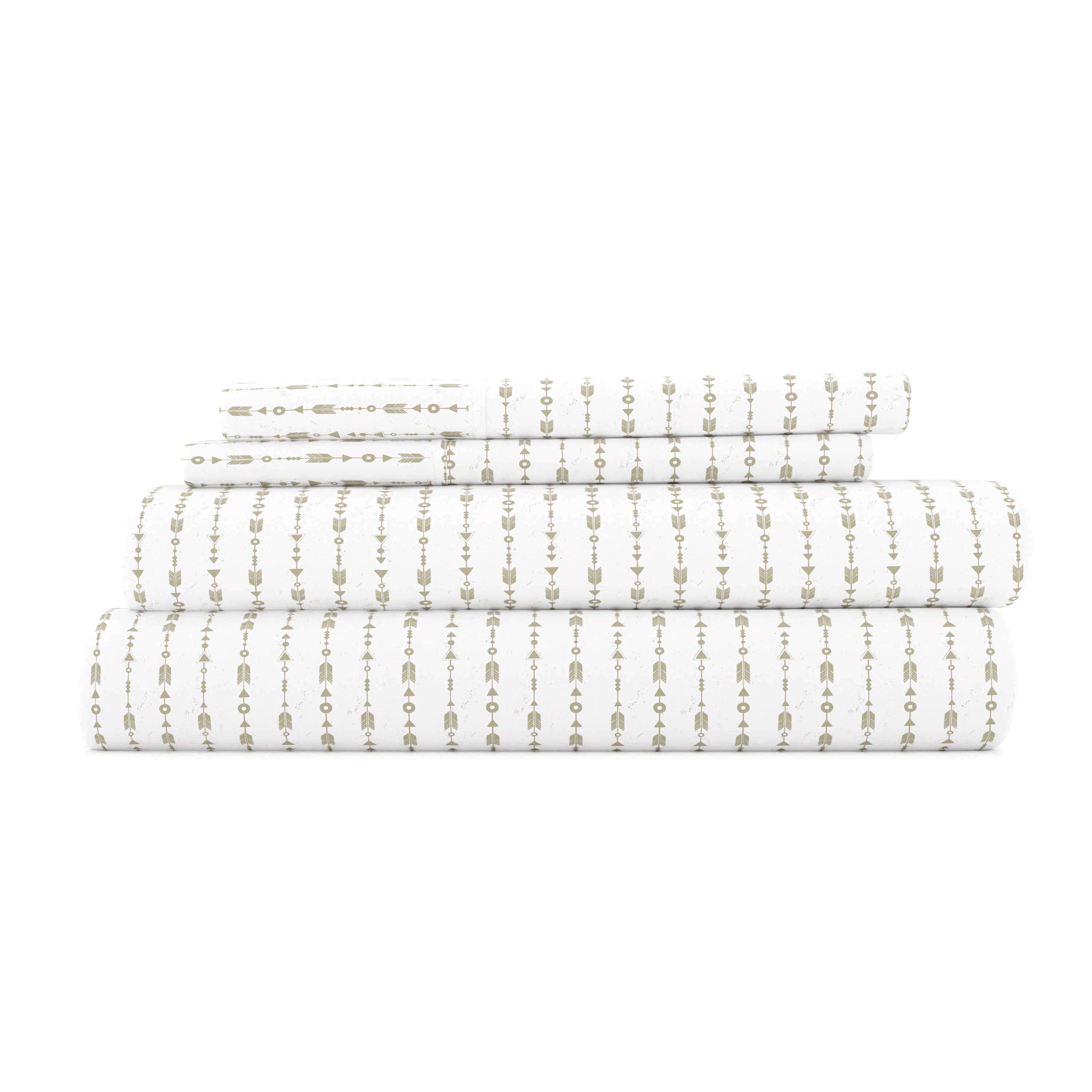 Beaded Arrows 4-Piece Patterned Sheet Set