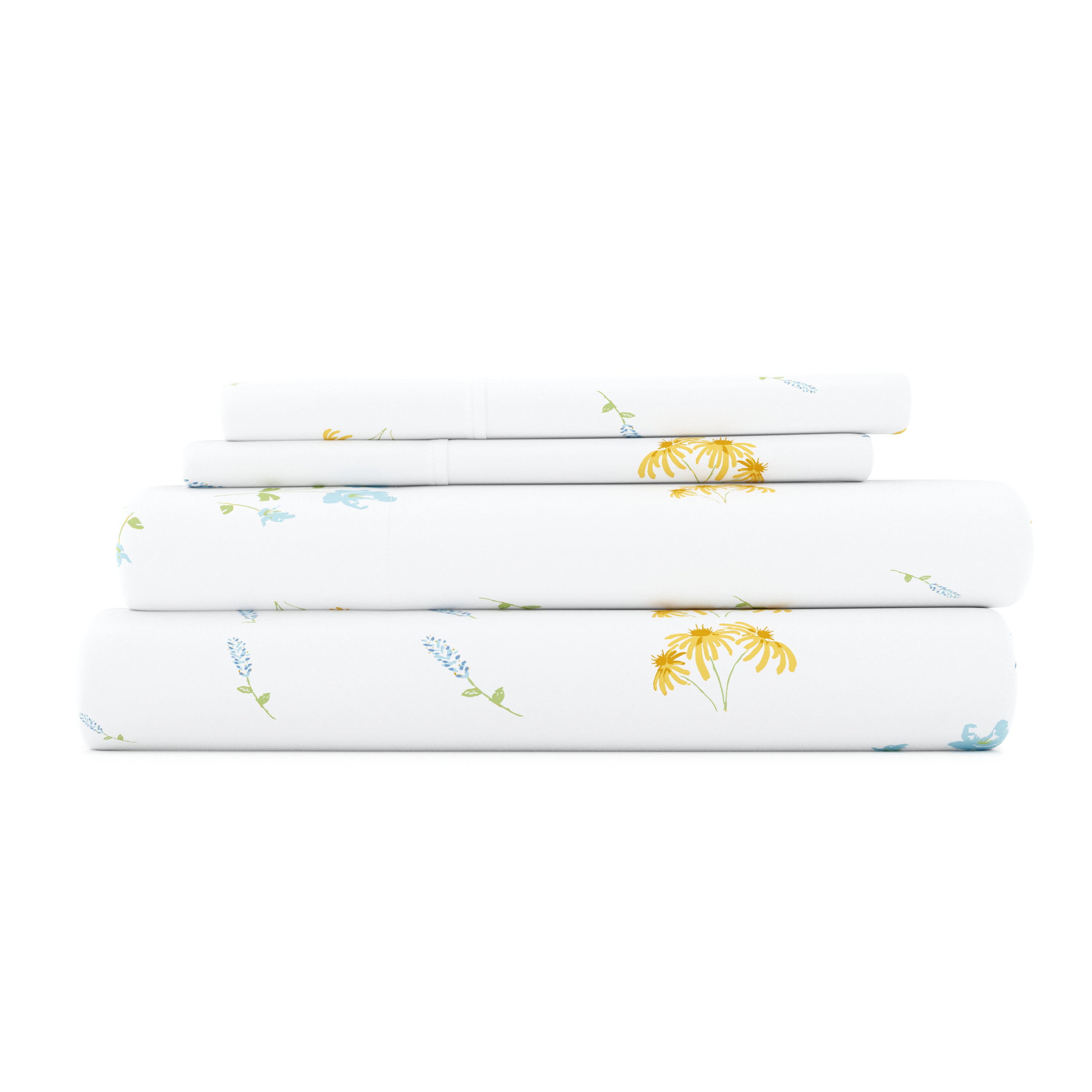 Bluebirds 4-Piece Patterned Sheet Set
