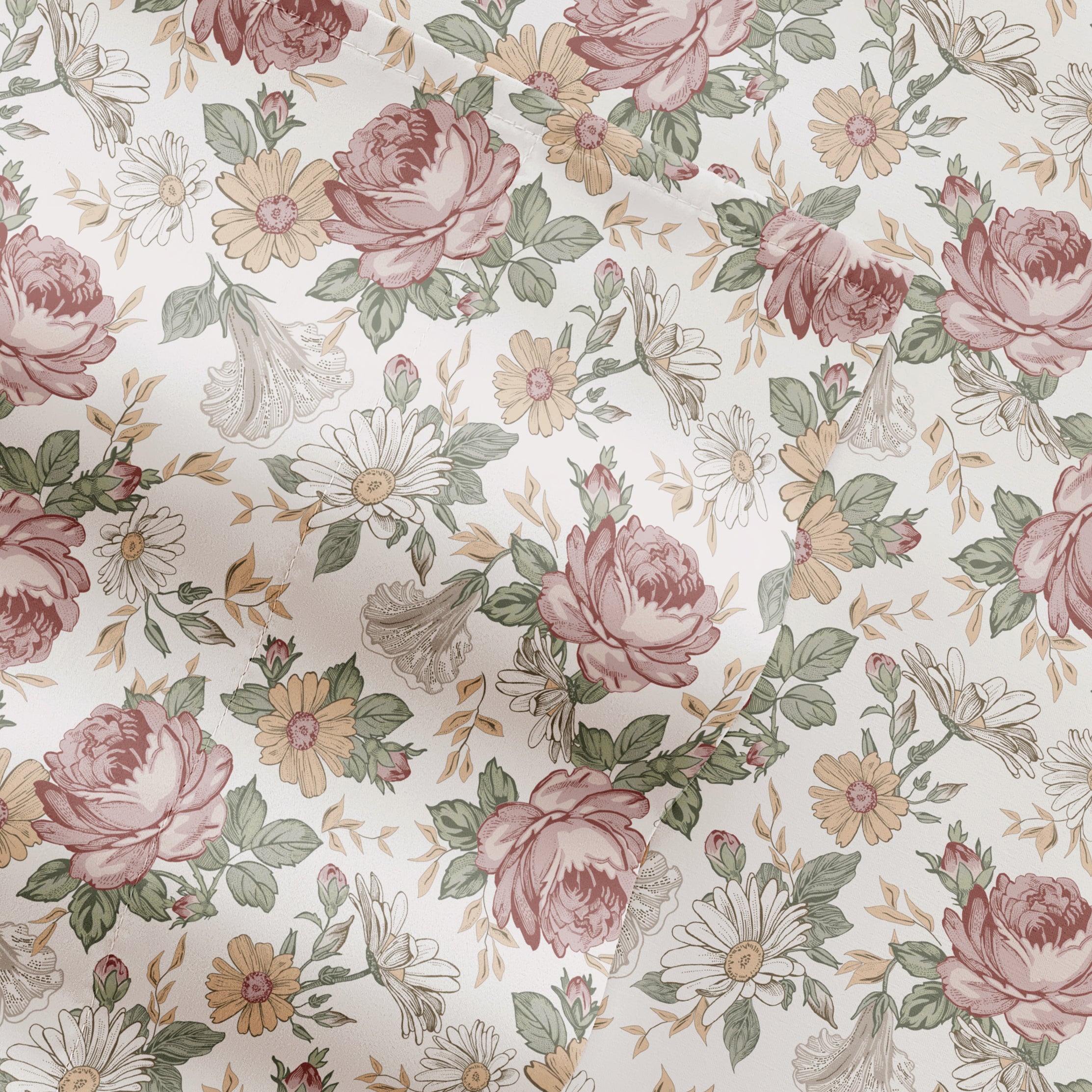 Blooming Floral 4-Piece Patterned Sheet Set