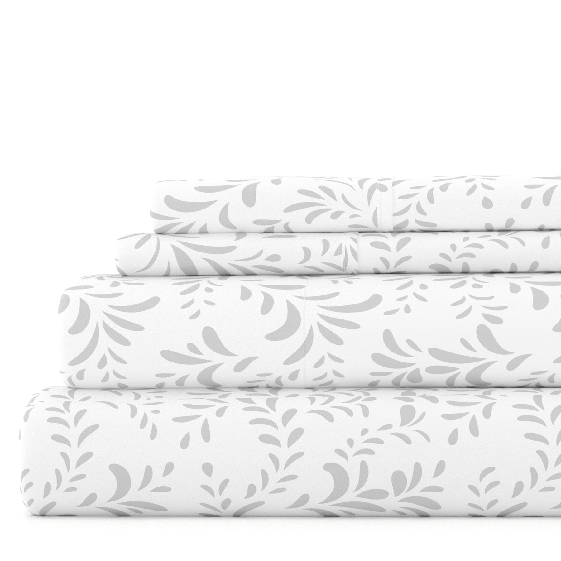 Burst of Vines 4-Piece Patterned Sheet Set