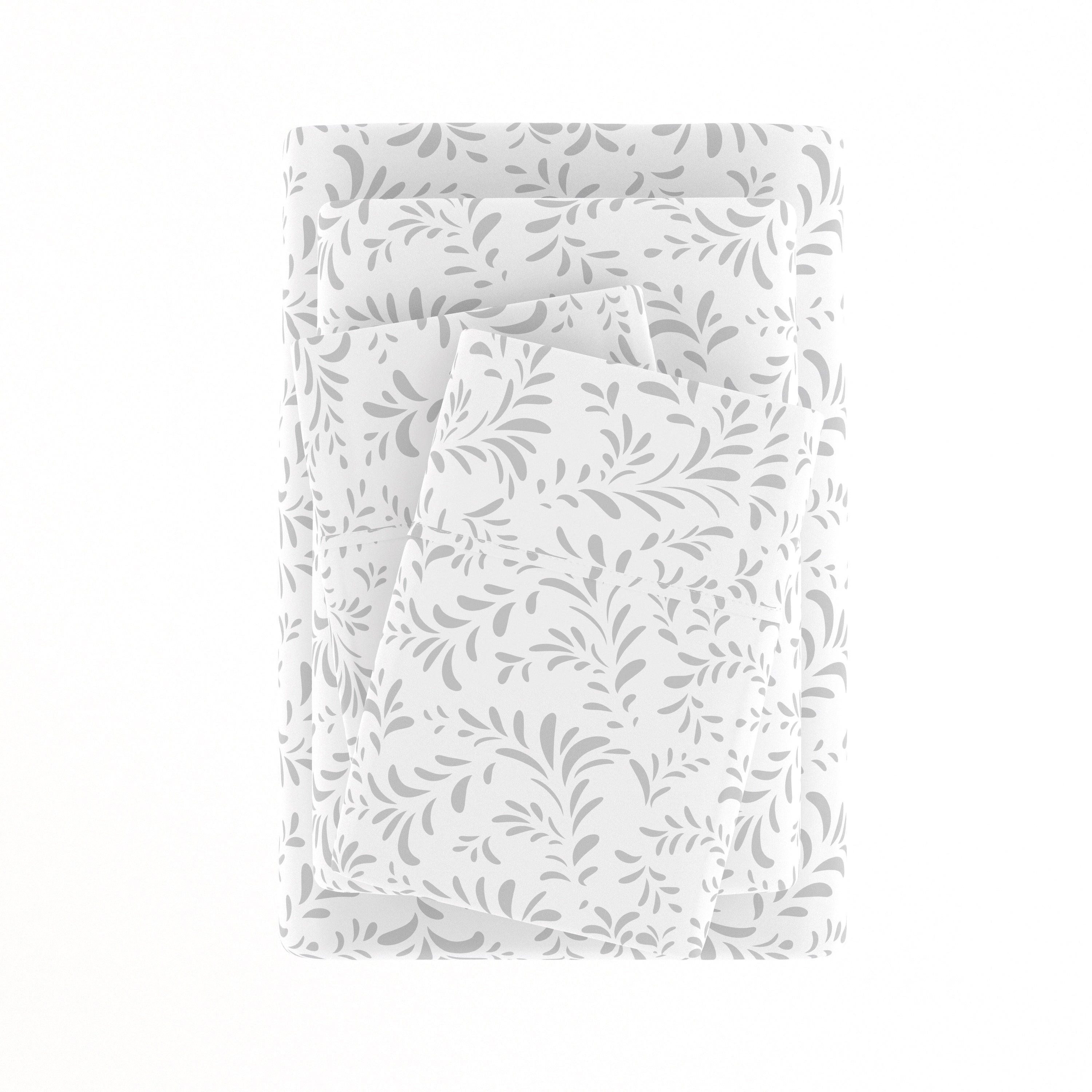 Burst of Vines 4-Piece Patterned Sheet Set