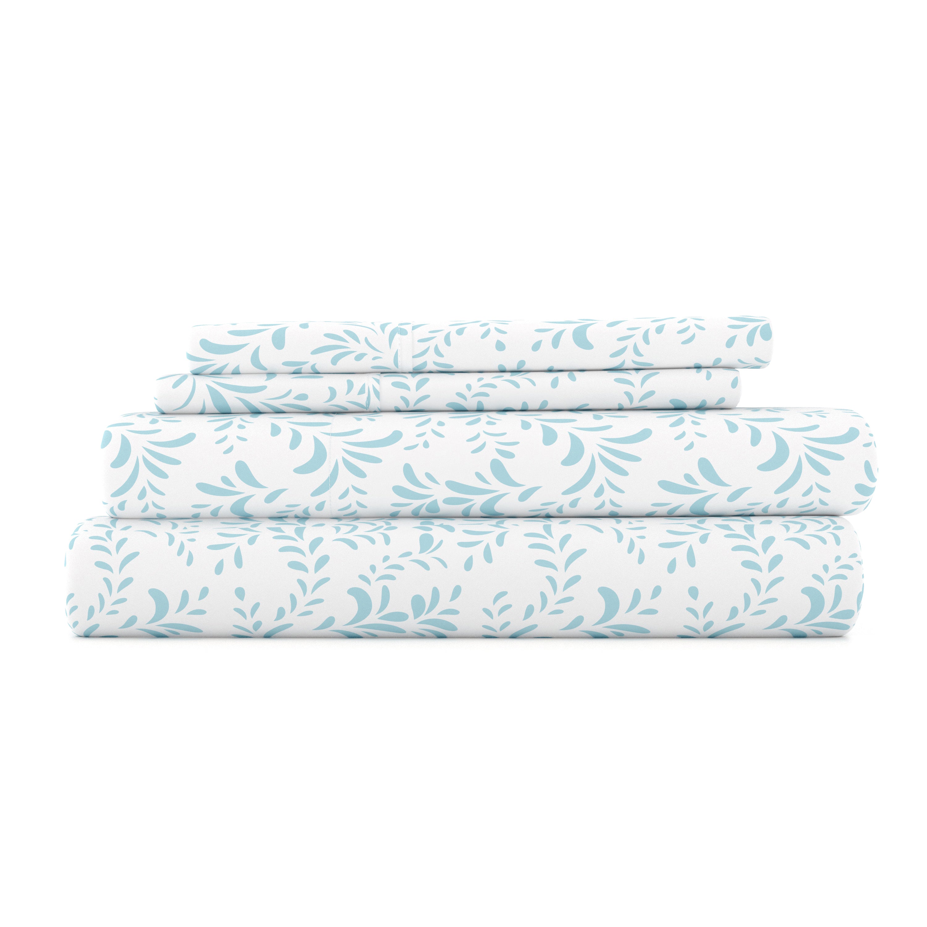 Burst of Vines 4-Piece Patterned Sheet Set
