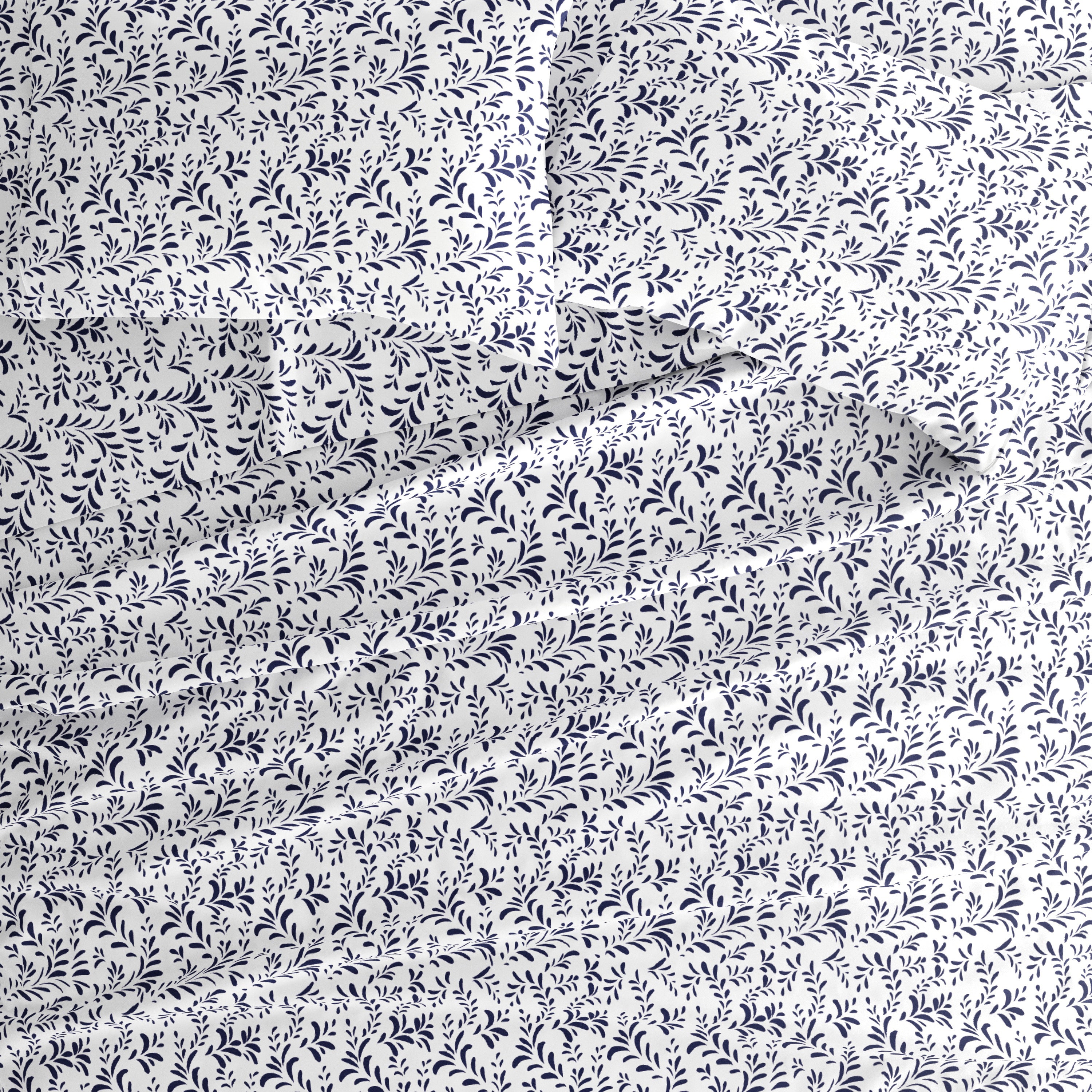 Burst of Vines 4-Piece Patterned Sheet Set