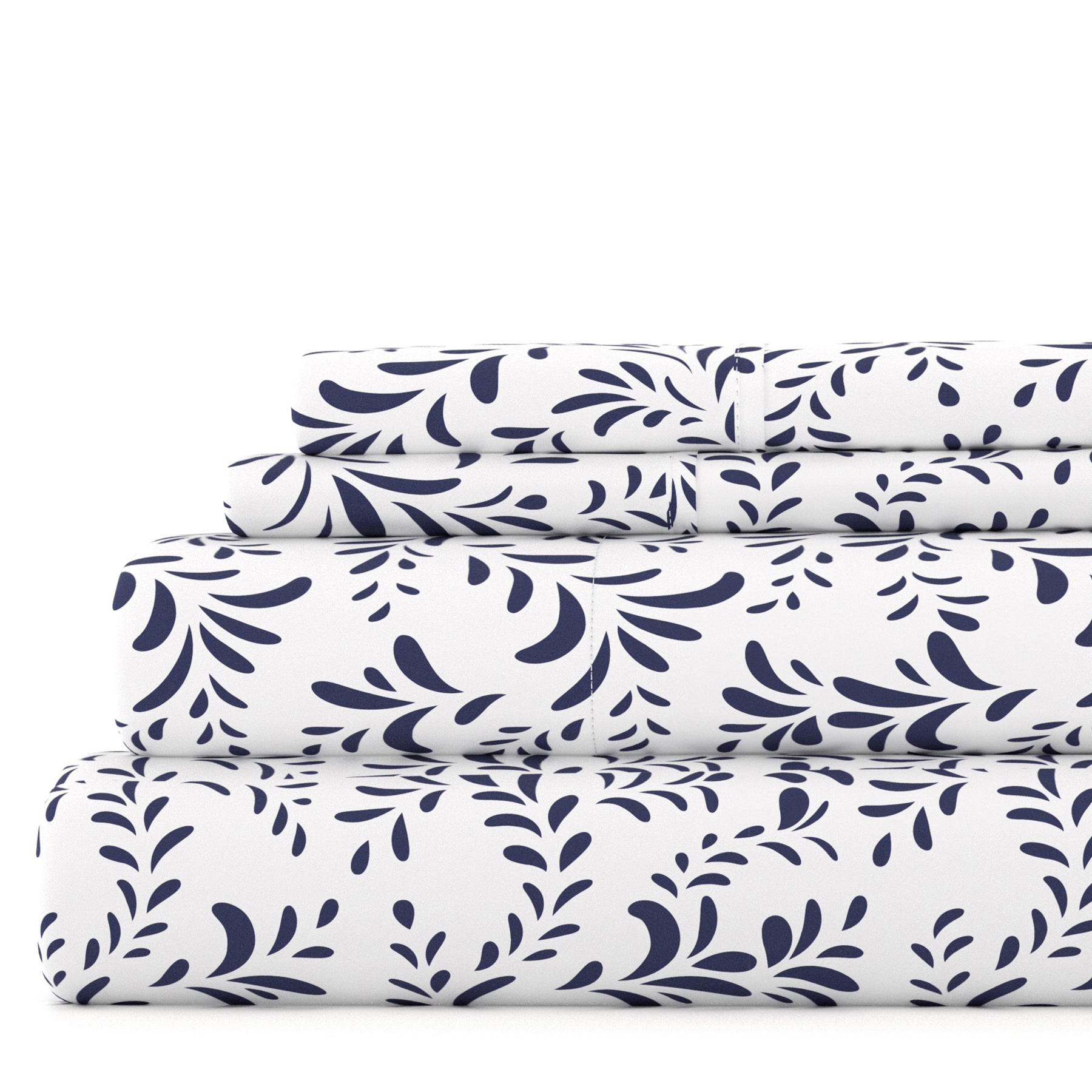 Burst of Vines 4-Piece Patterned Sheet Set
