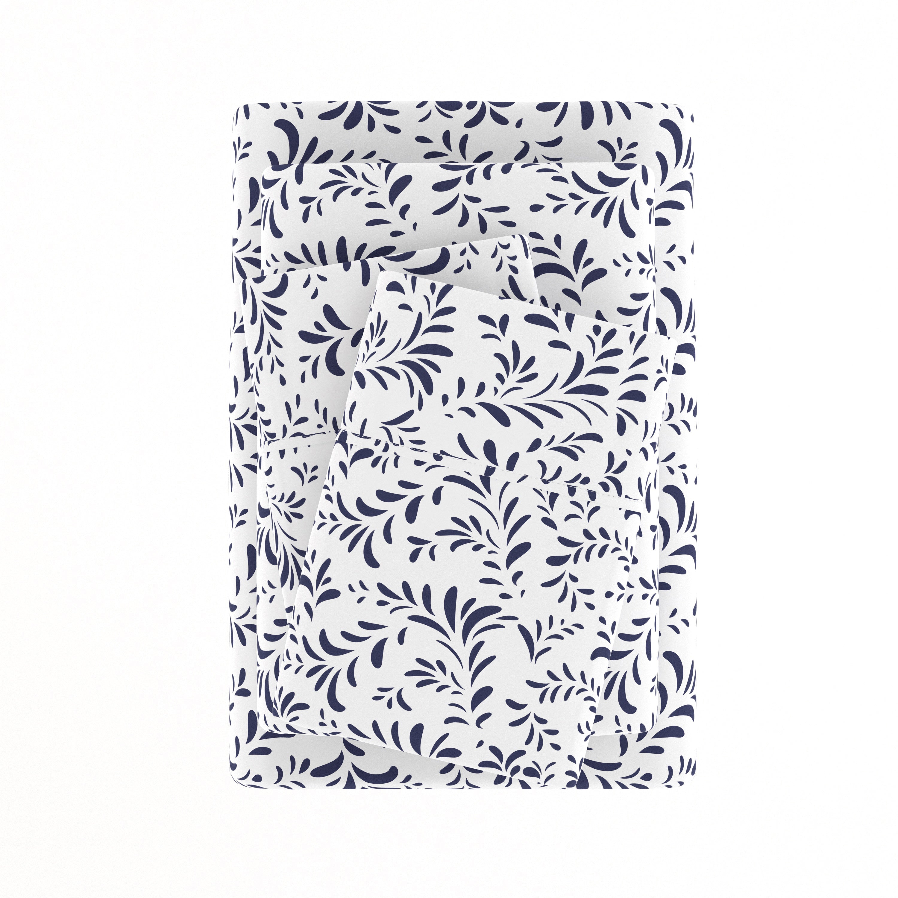 Burst of Vines 4-Piece Patterned Sheet Set