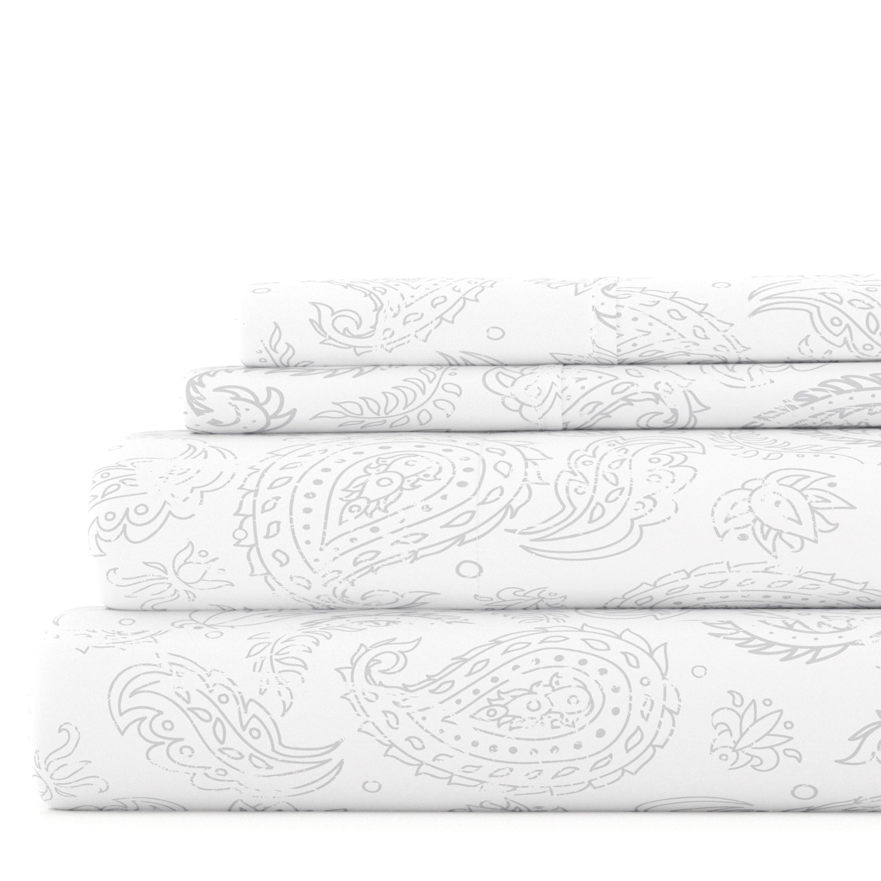 Coarse Paisley 4-Piece Patterned Sheet Set