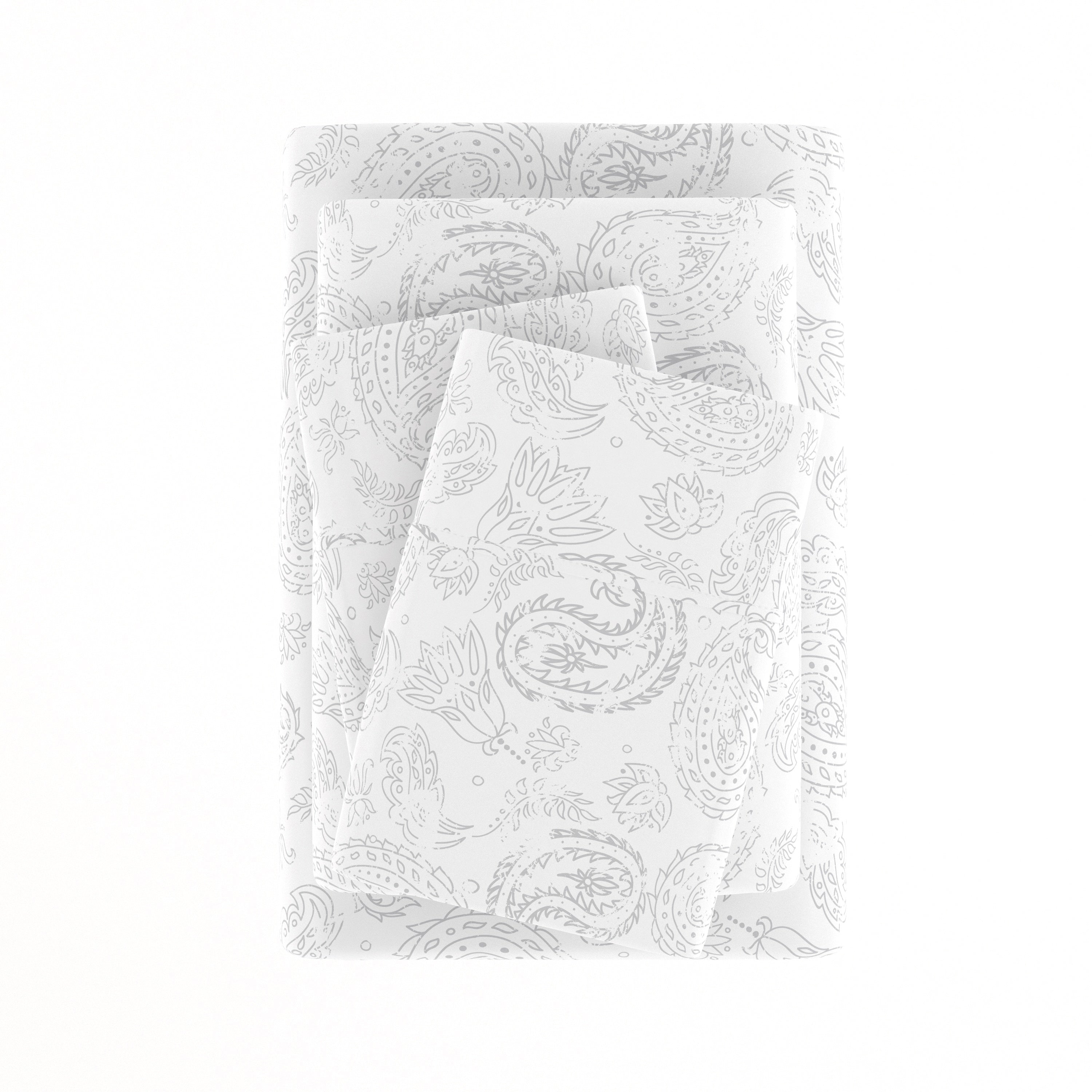 Coarse Paisley 4-Piece Patterned Sheet Set