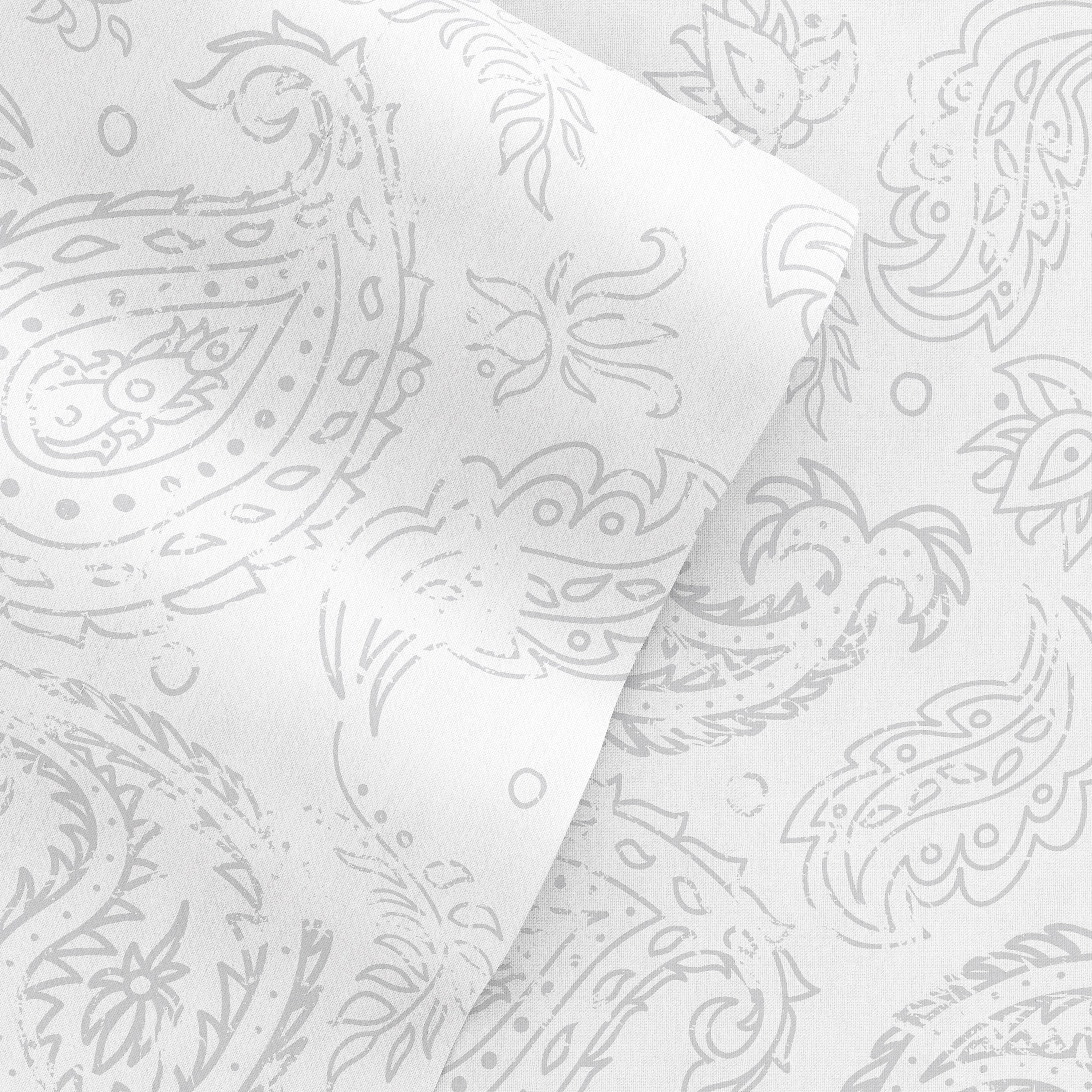 Coarse Paisley 4-Piece Patterned Sheet Set