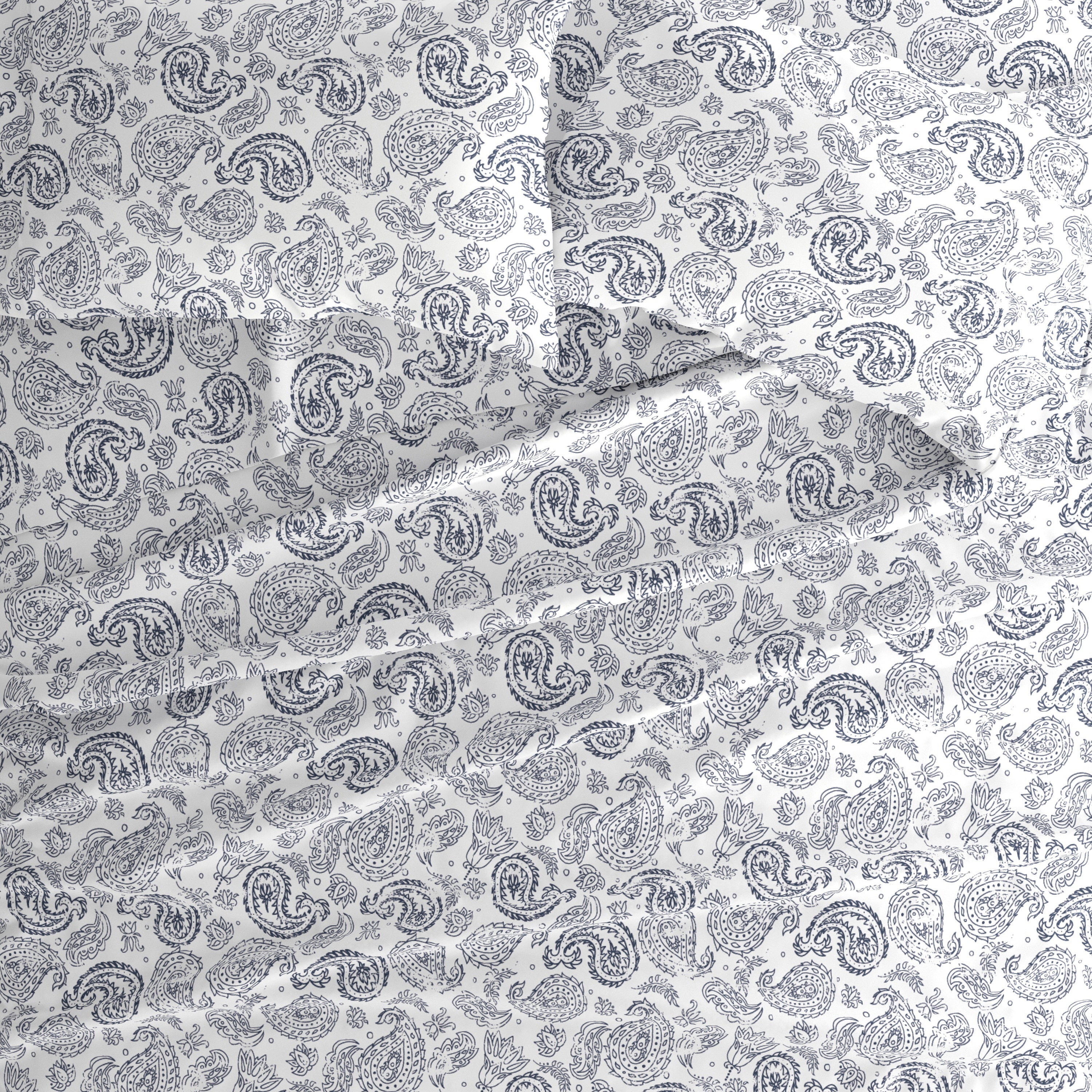 Coarse Paisley 4-Piece Patterned Sheet Set