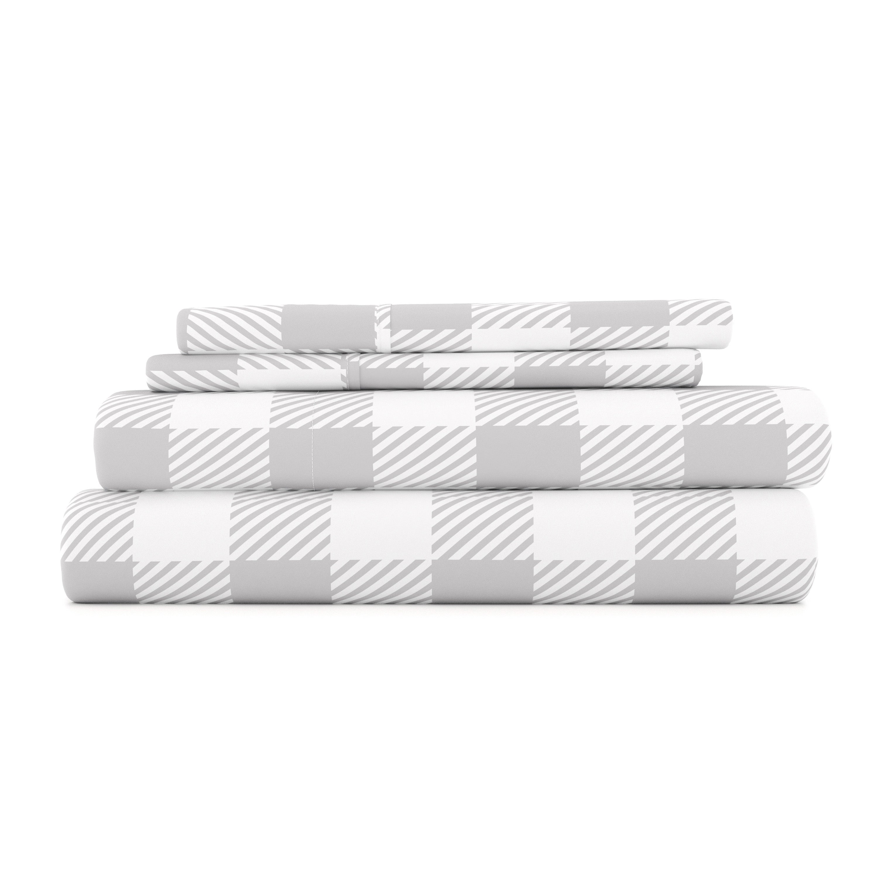 Country Plaid 4-Piece Patterned Sheet Set
