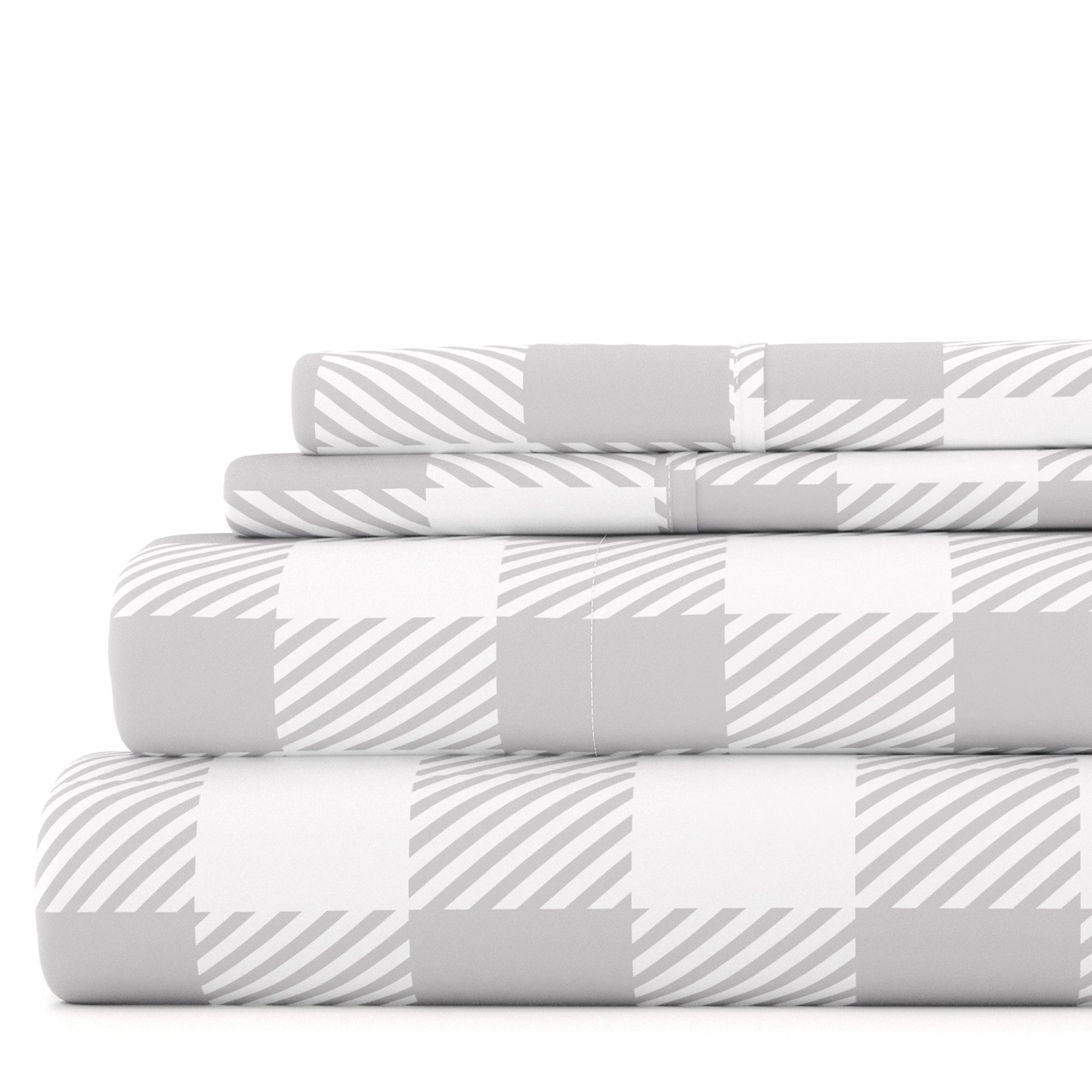 Country Plaid 4-Piece Patterned Sheet Set