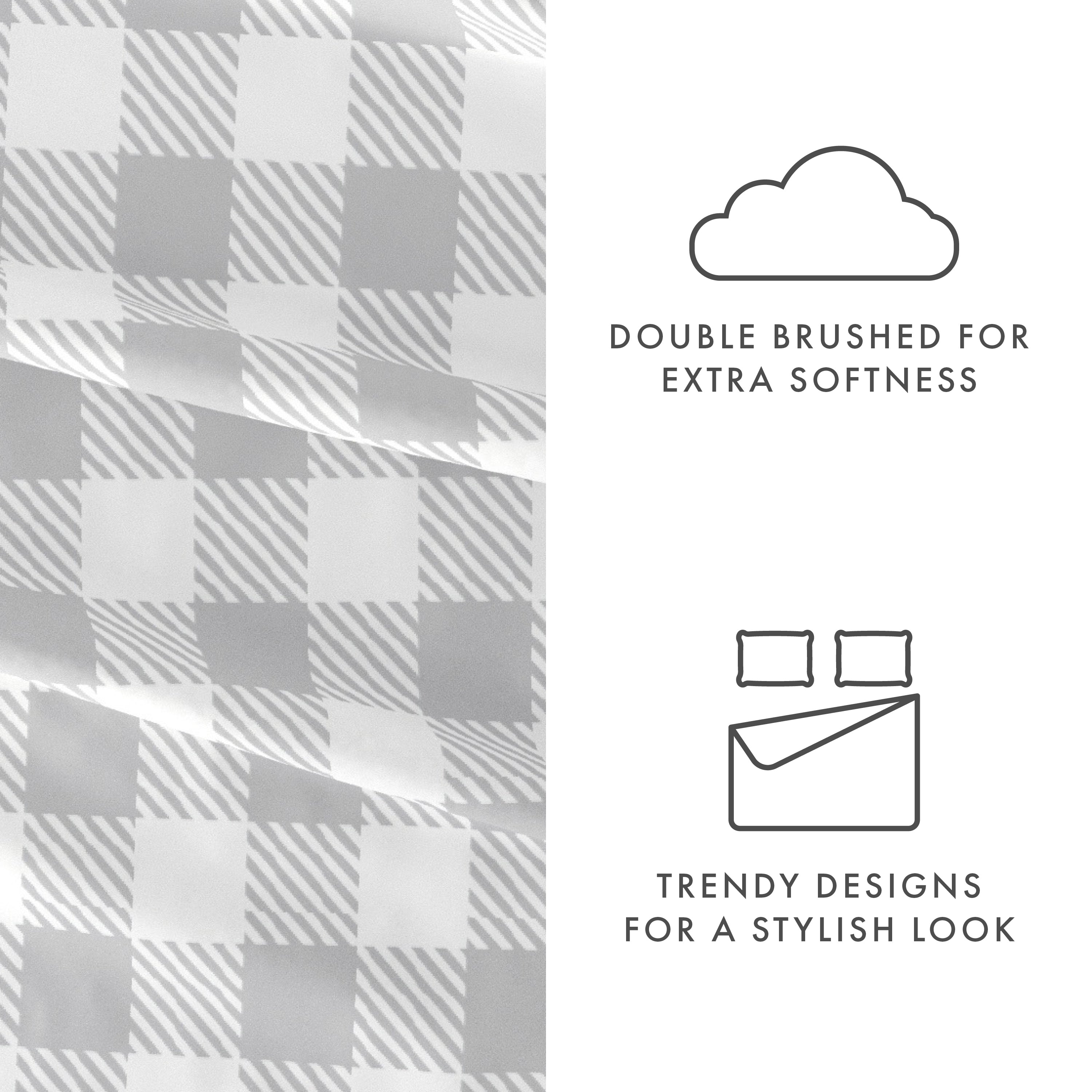 Country Plaid 4-Piece Patterned Sheet Set