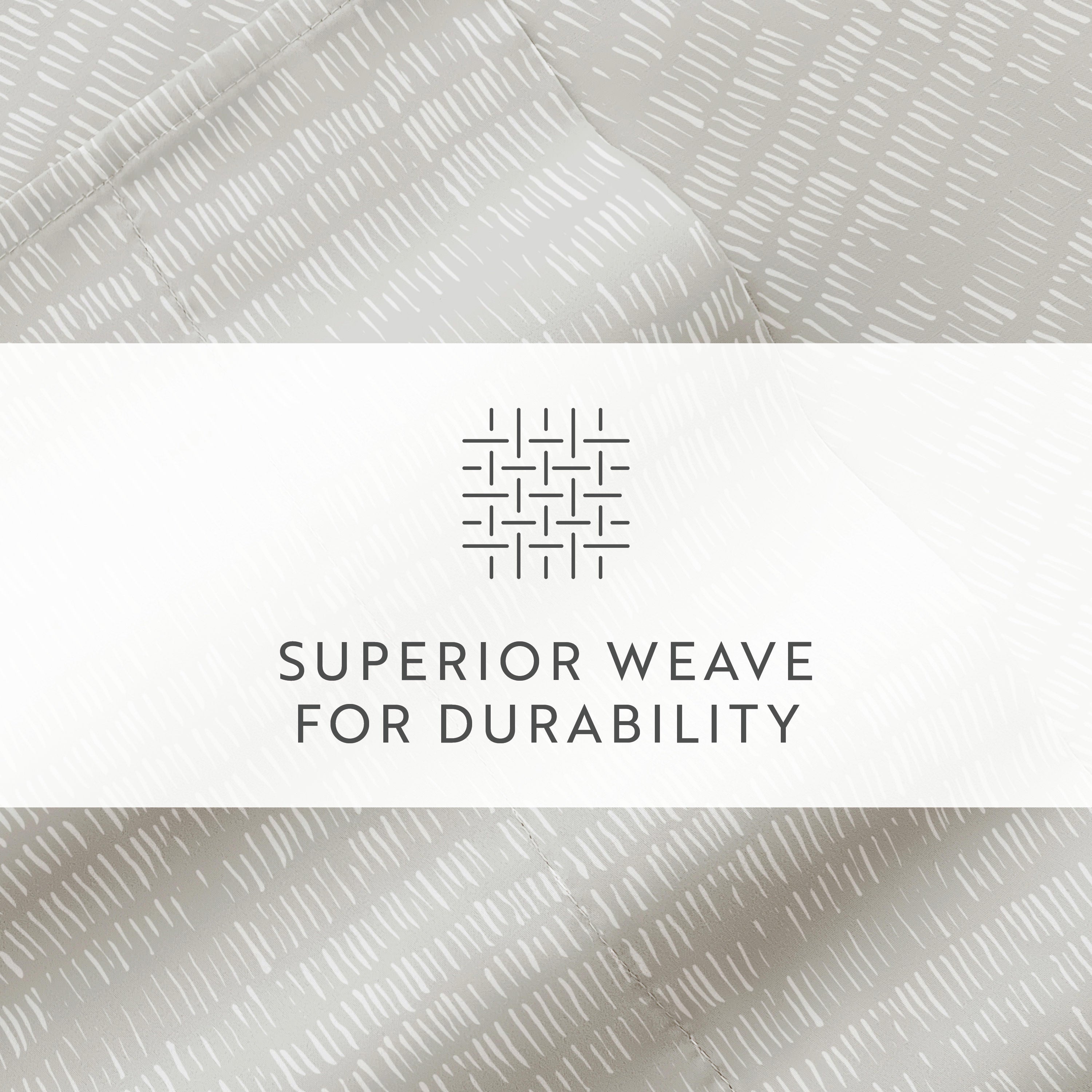 Dashed Lines 4-Piece Patterned Sheet Set