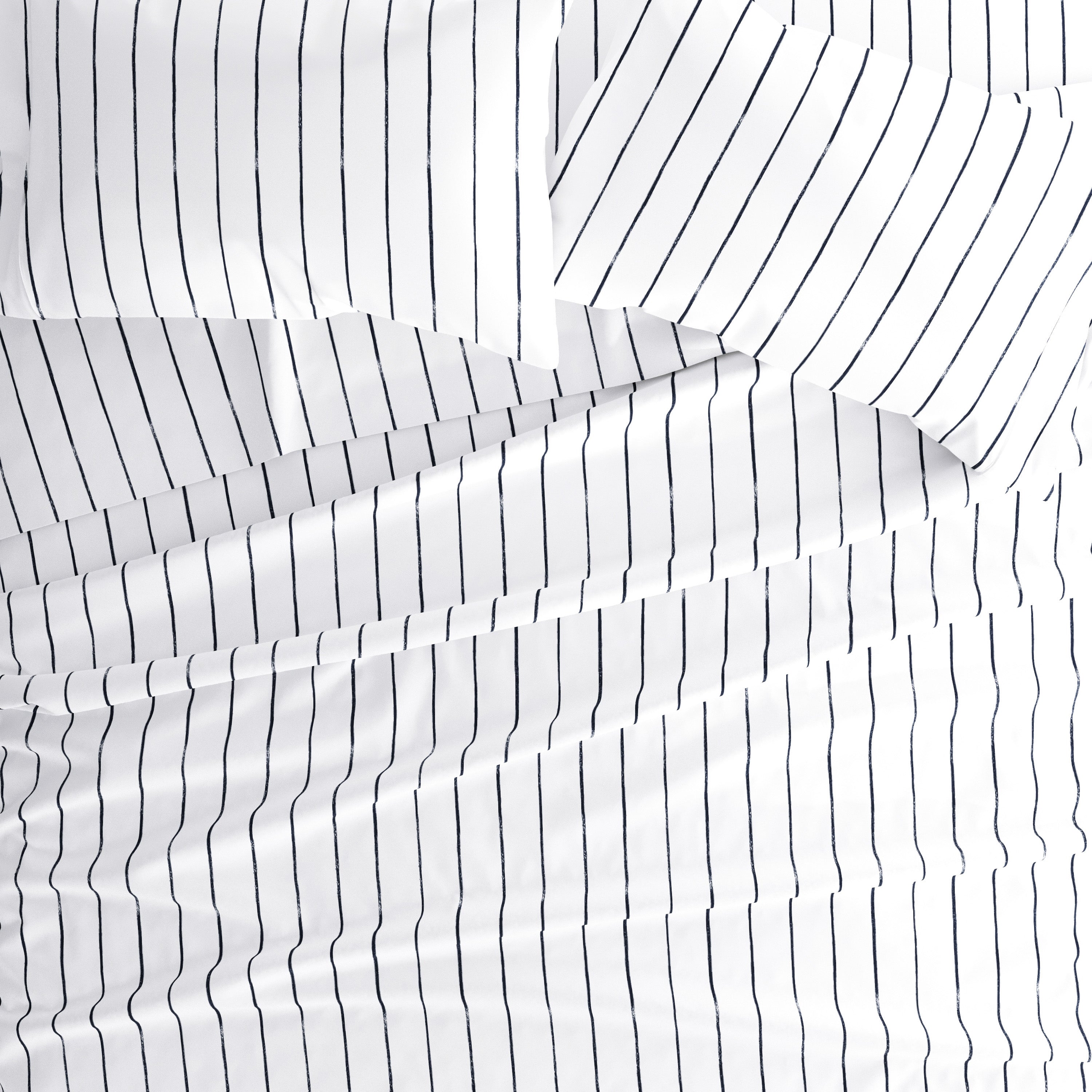 Stipped Sheets Distressed Field Stripe 4-Piece Patterned Sheet Set