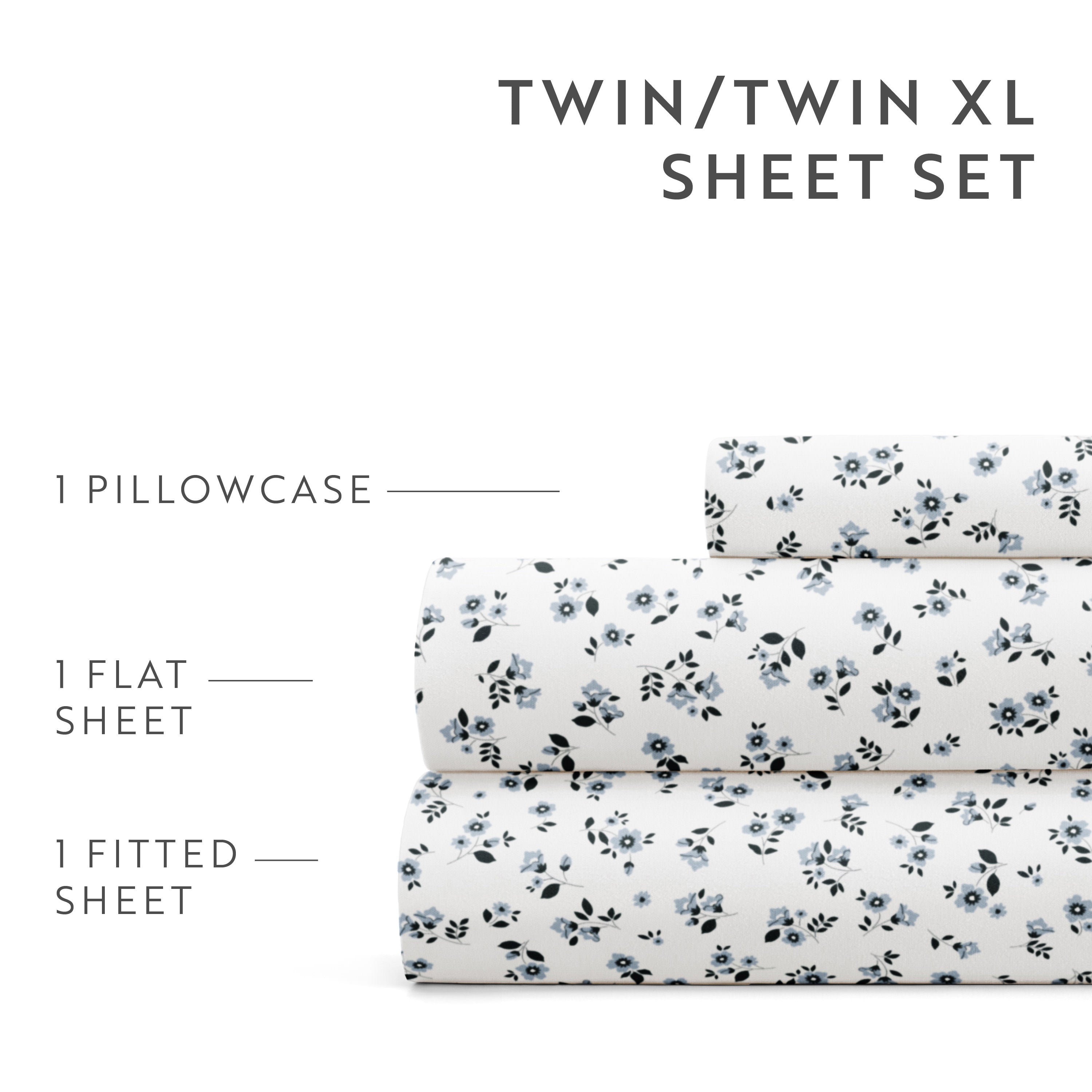 Ditsy Floral 4-Piece Patterned Sheet Set