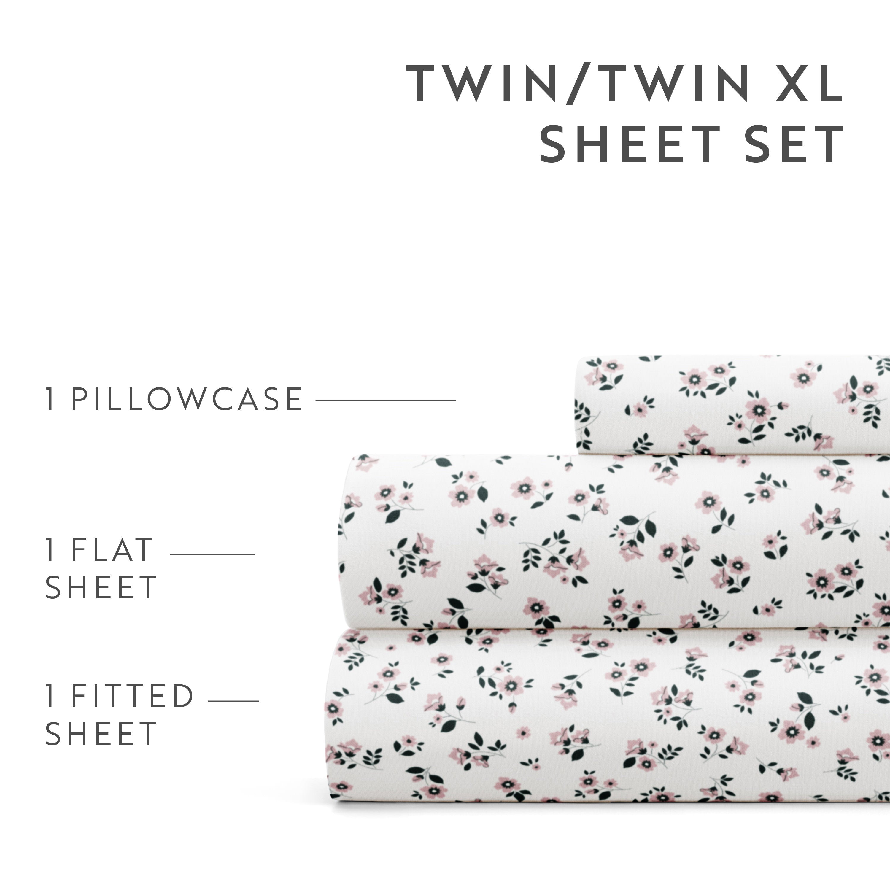 Ditsy Floral 4-Piece Patterned Sheet Set
