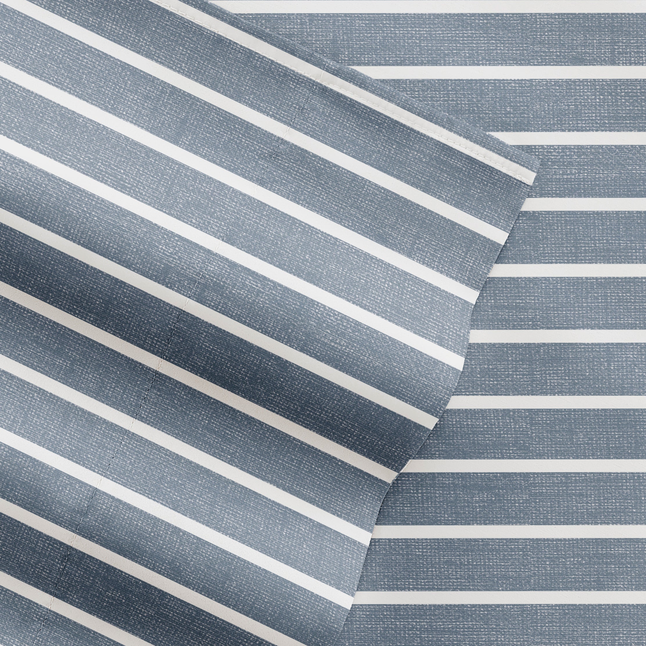 Distressed Awning Stripe 4-Piece Patterned Sheet Set