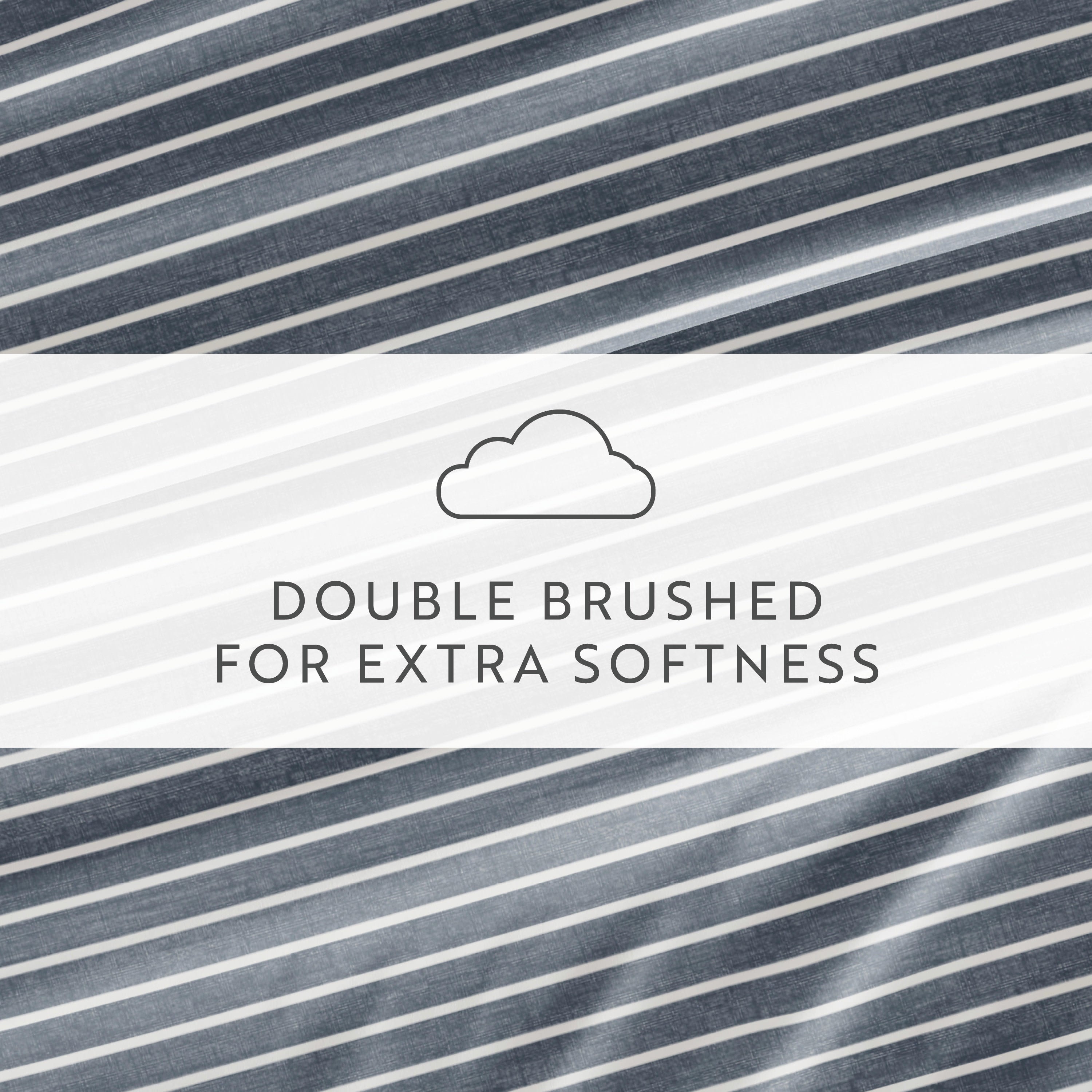 Distressed Awning Stripe 4-Piece Patterned Sheet Set