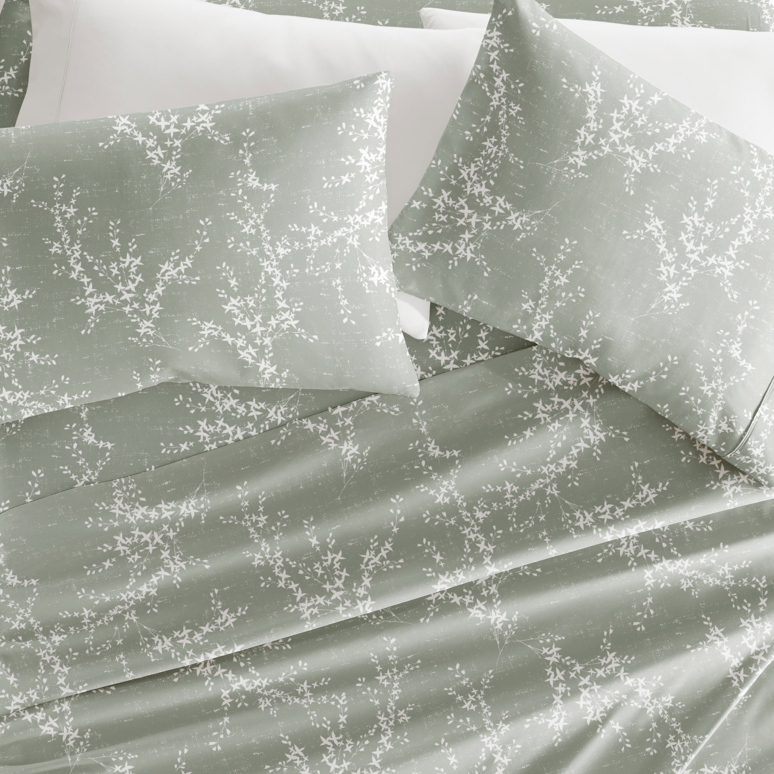 Distressed Willow 4-Piece Patterned Sheet Set