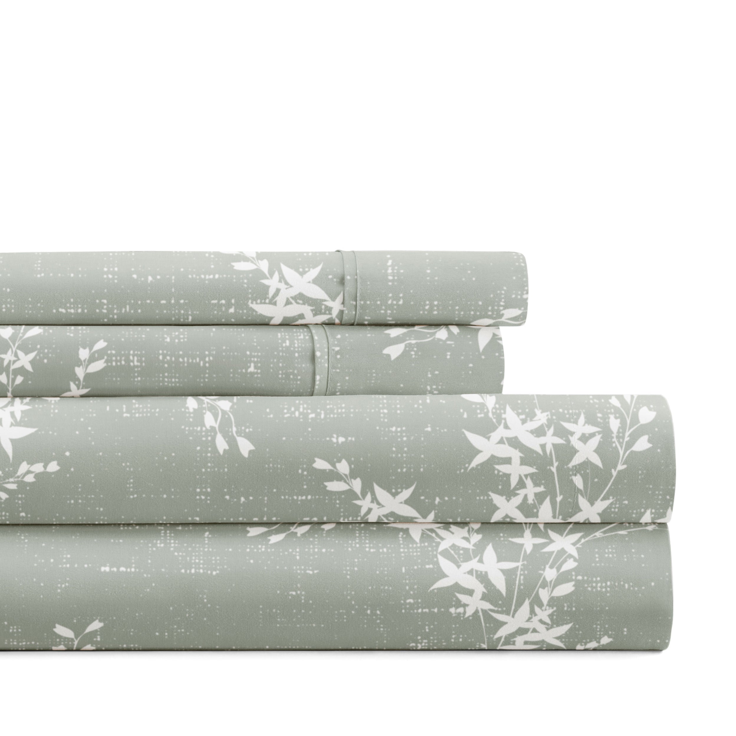 Distressed Willow 4-Piece Patterned Sheet Set