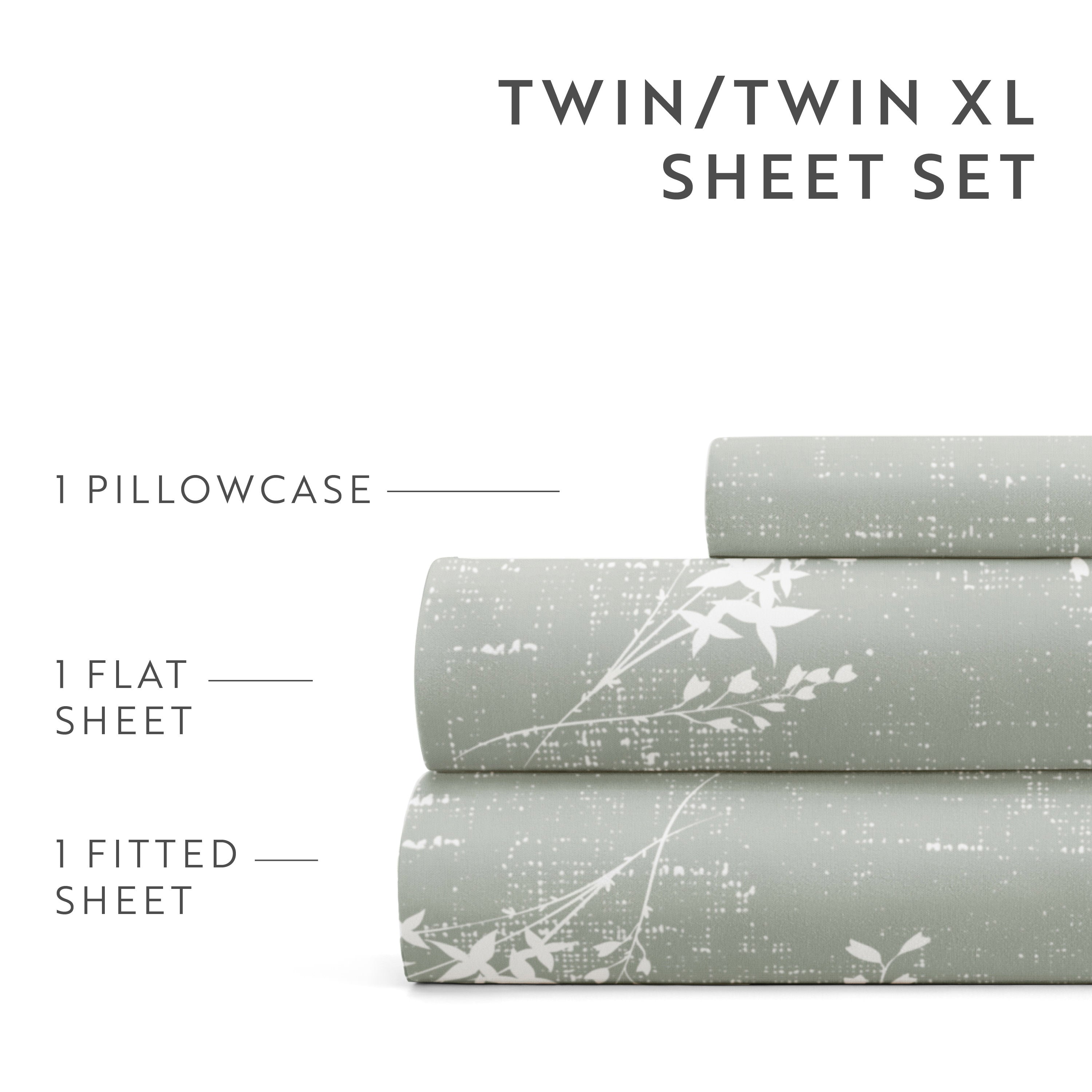 Distressed Willow 4-Piece Patterned Sheet Set