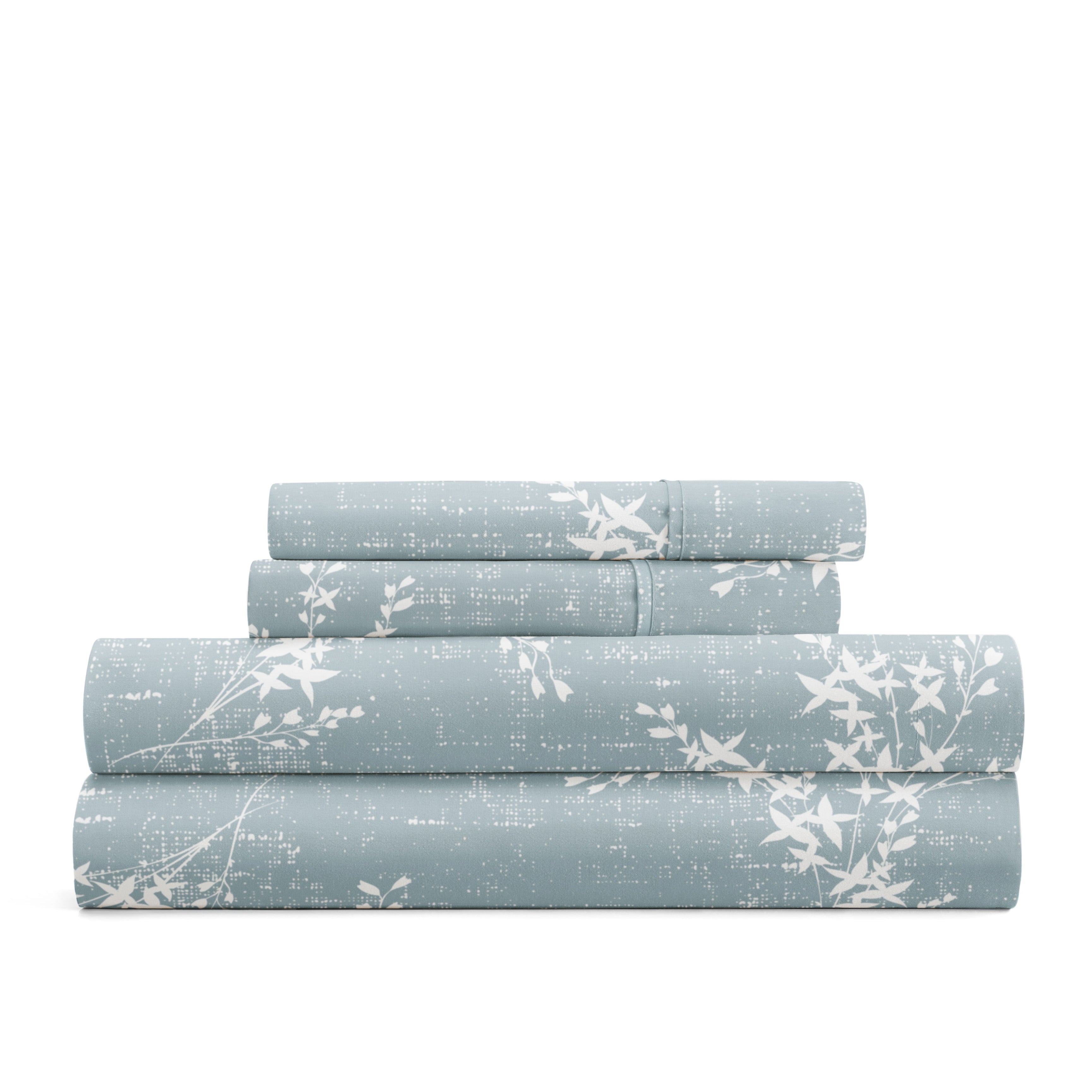 Distressed Willow 4-Piece Patterned Sheet Set