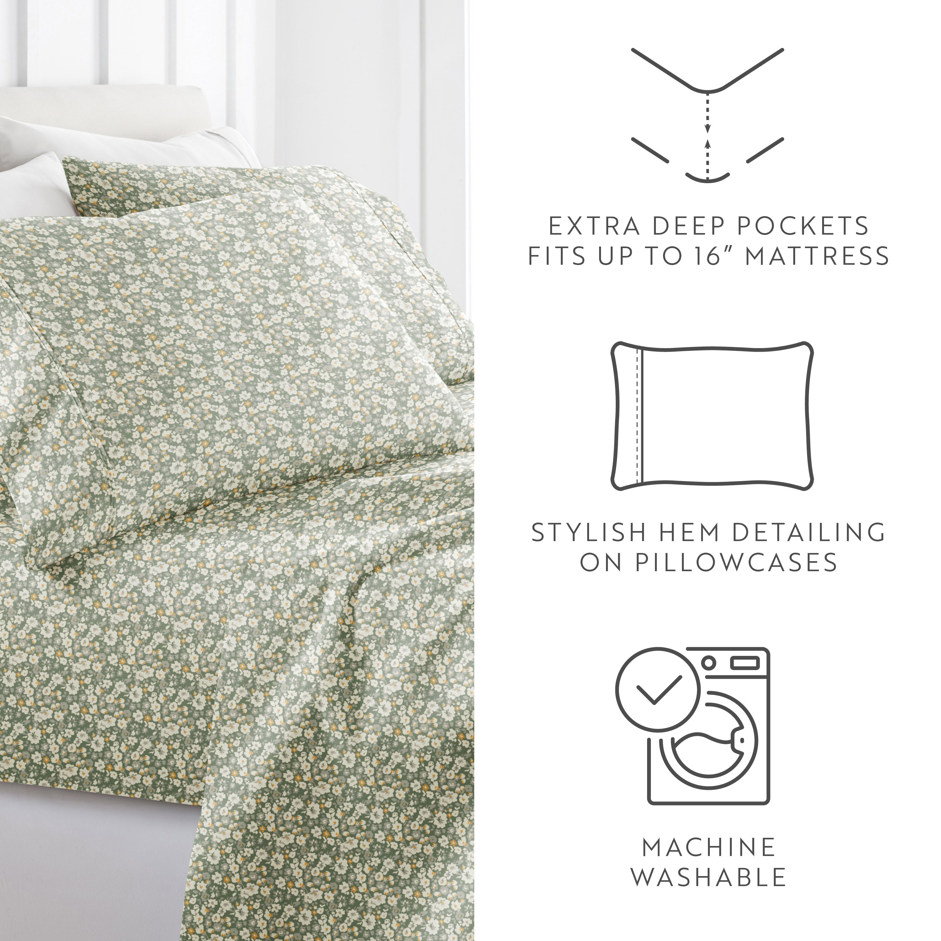 Floral Dream 4-Piece Patterned Sheet Set