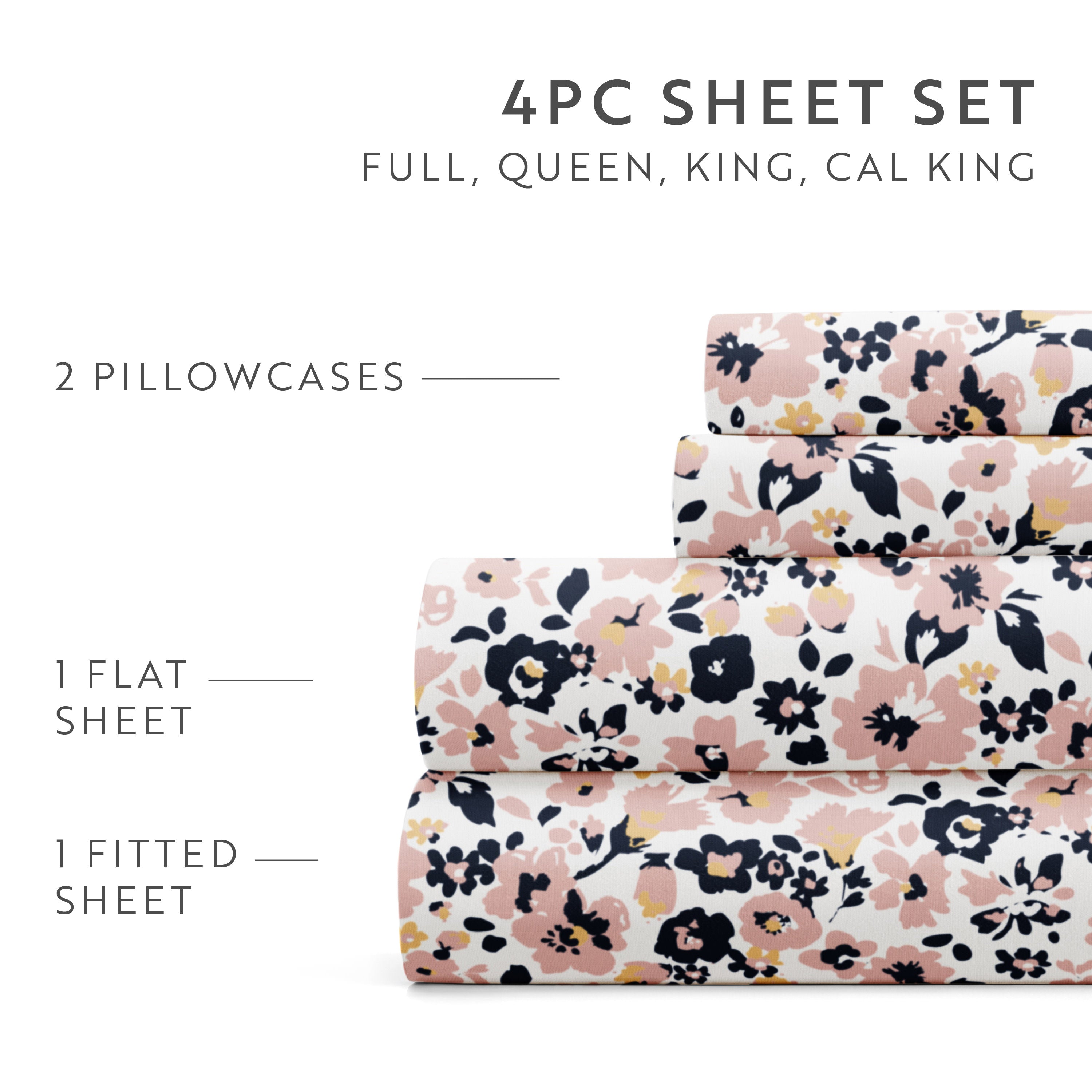Floral Dream 4-Piece Patterned Sheet Set
