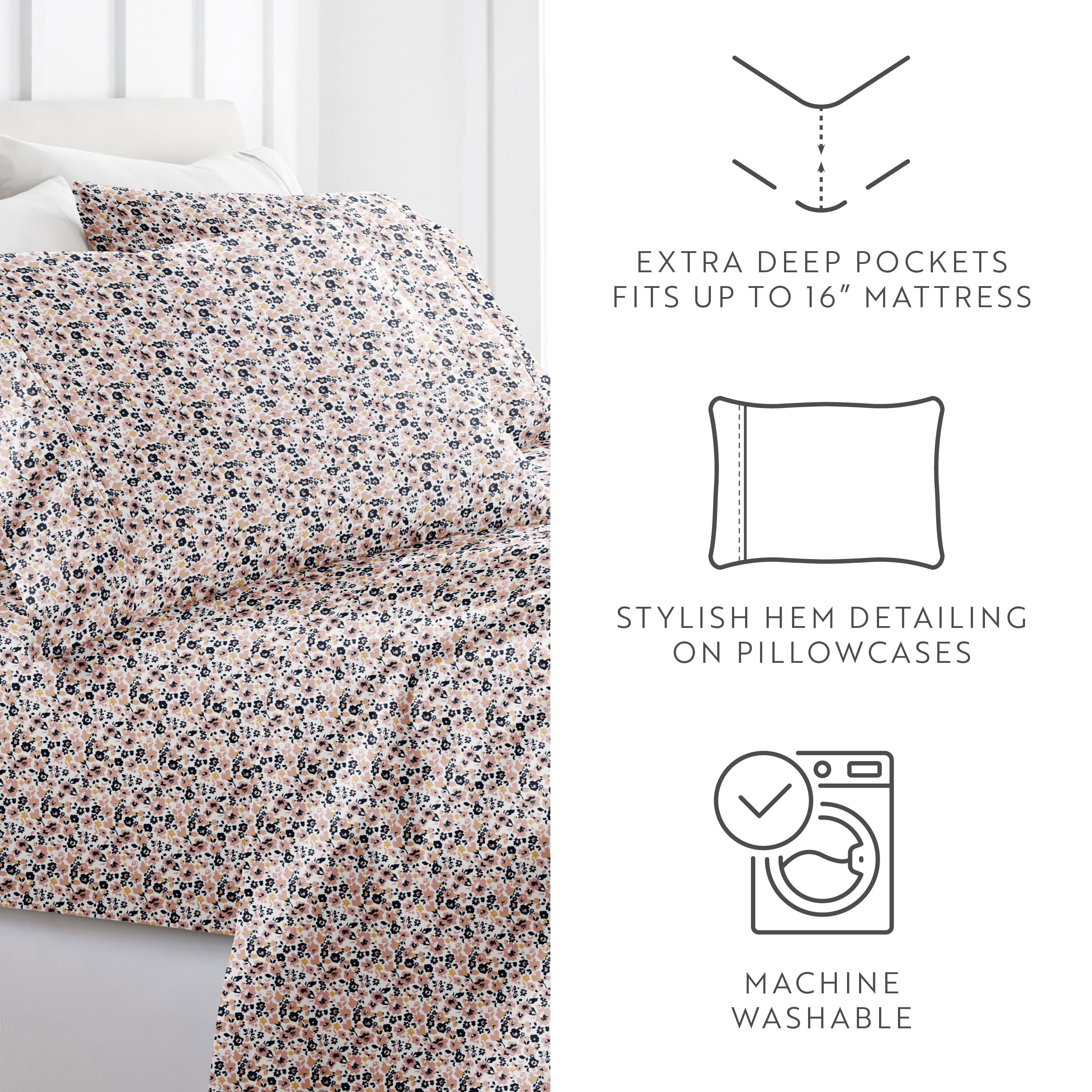 Floral Dream 4-Piece Patterned Sheet Set