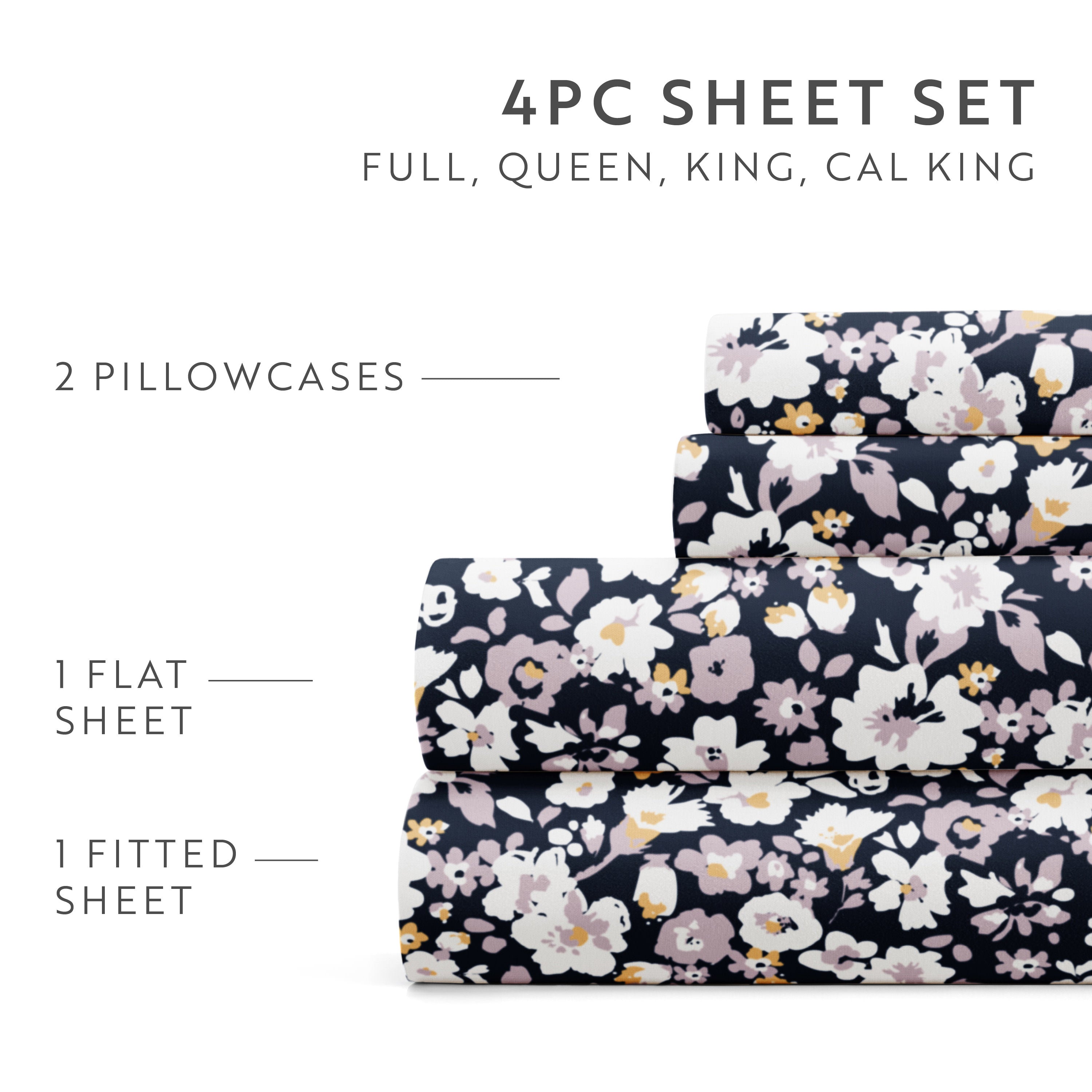 Floral Dream 4-Piece Patterned Sheet Set